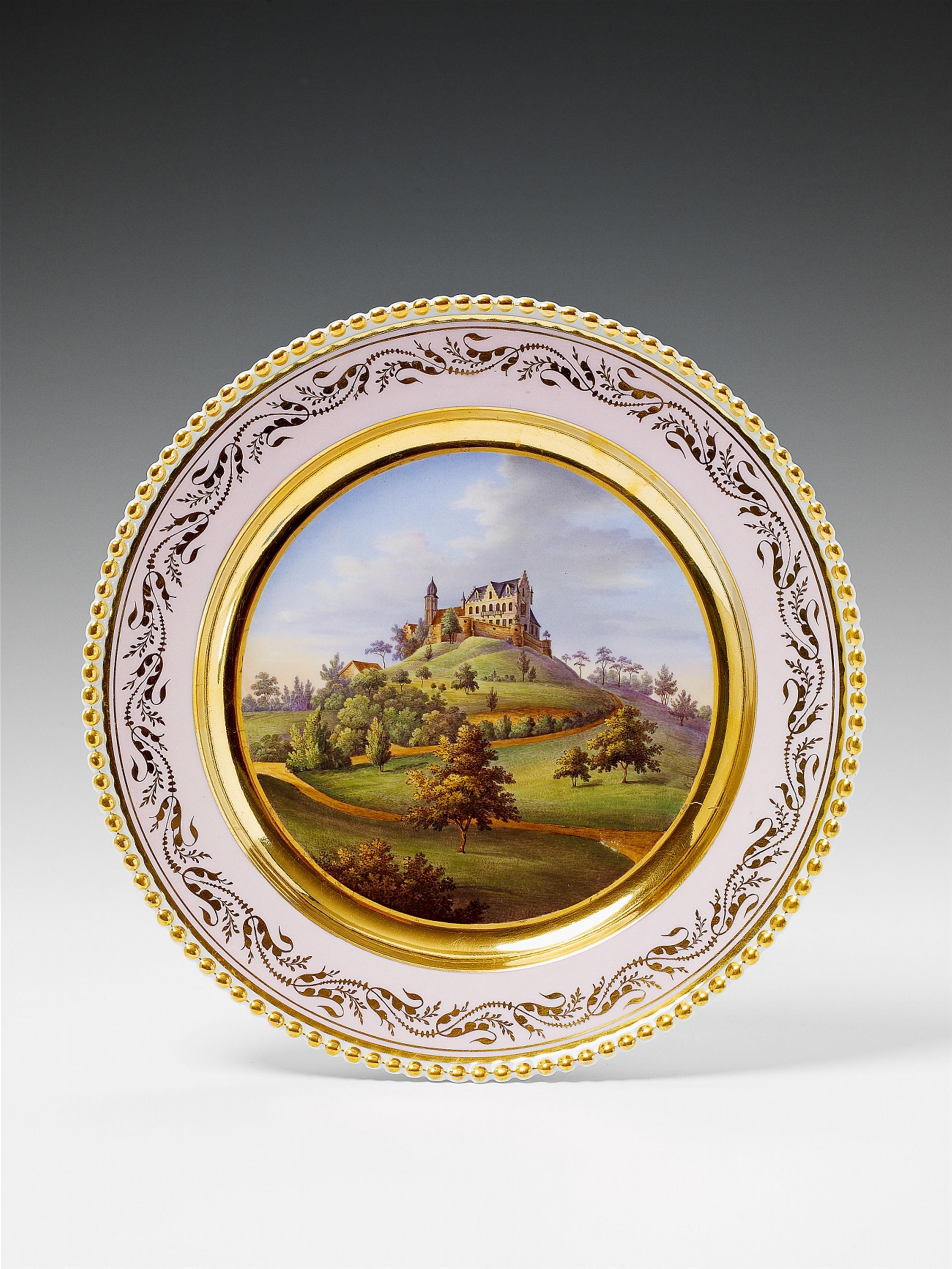 A Berlin KPM porcelain plate with a view of Kallenberg. - image-1