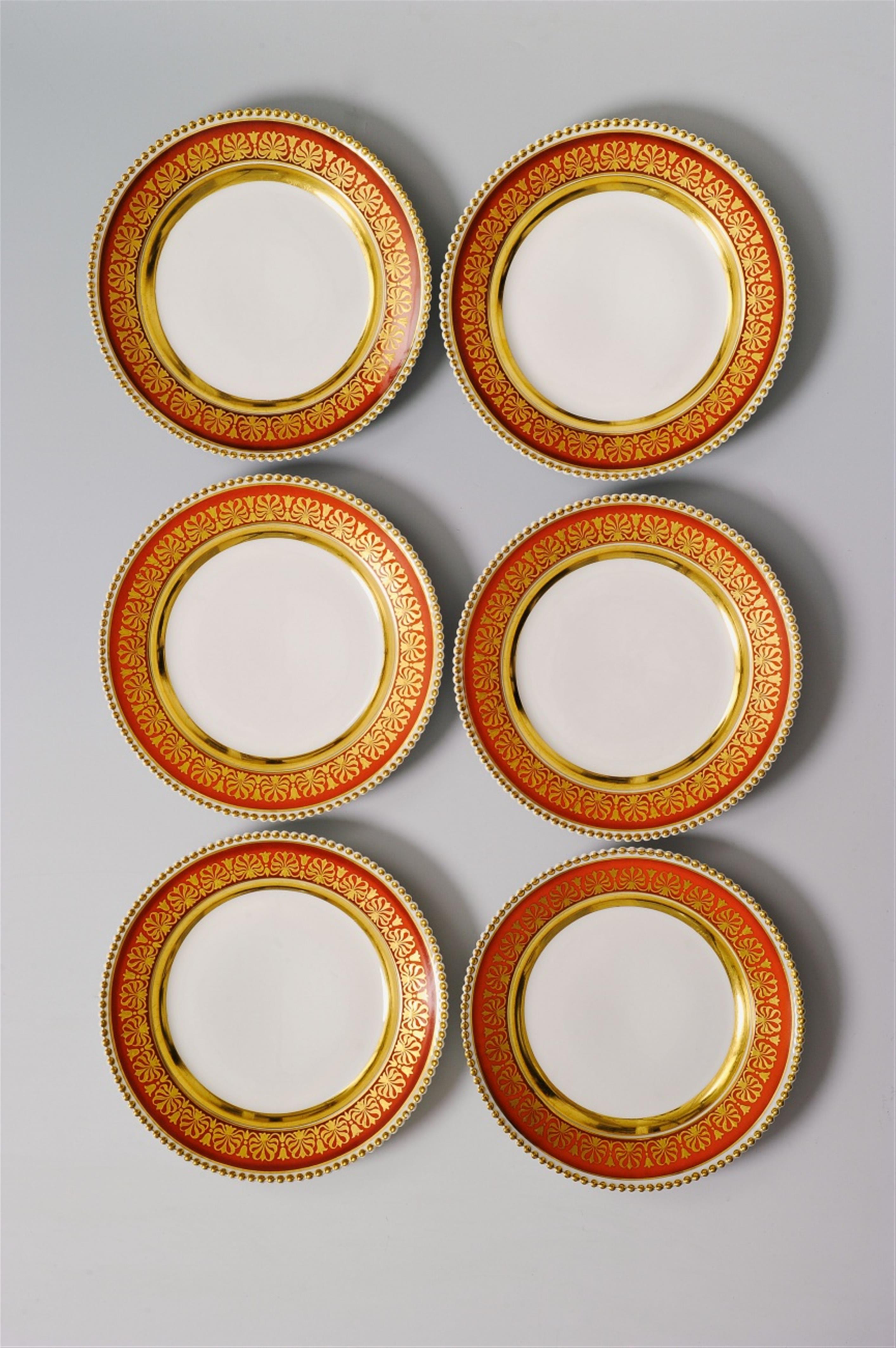 Six Berlin KPM porcelain plates made for Glienicke castle. - image-1