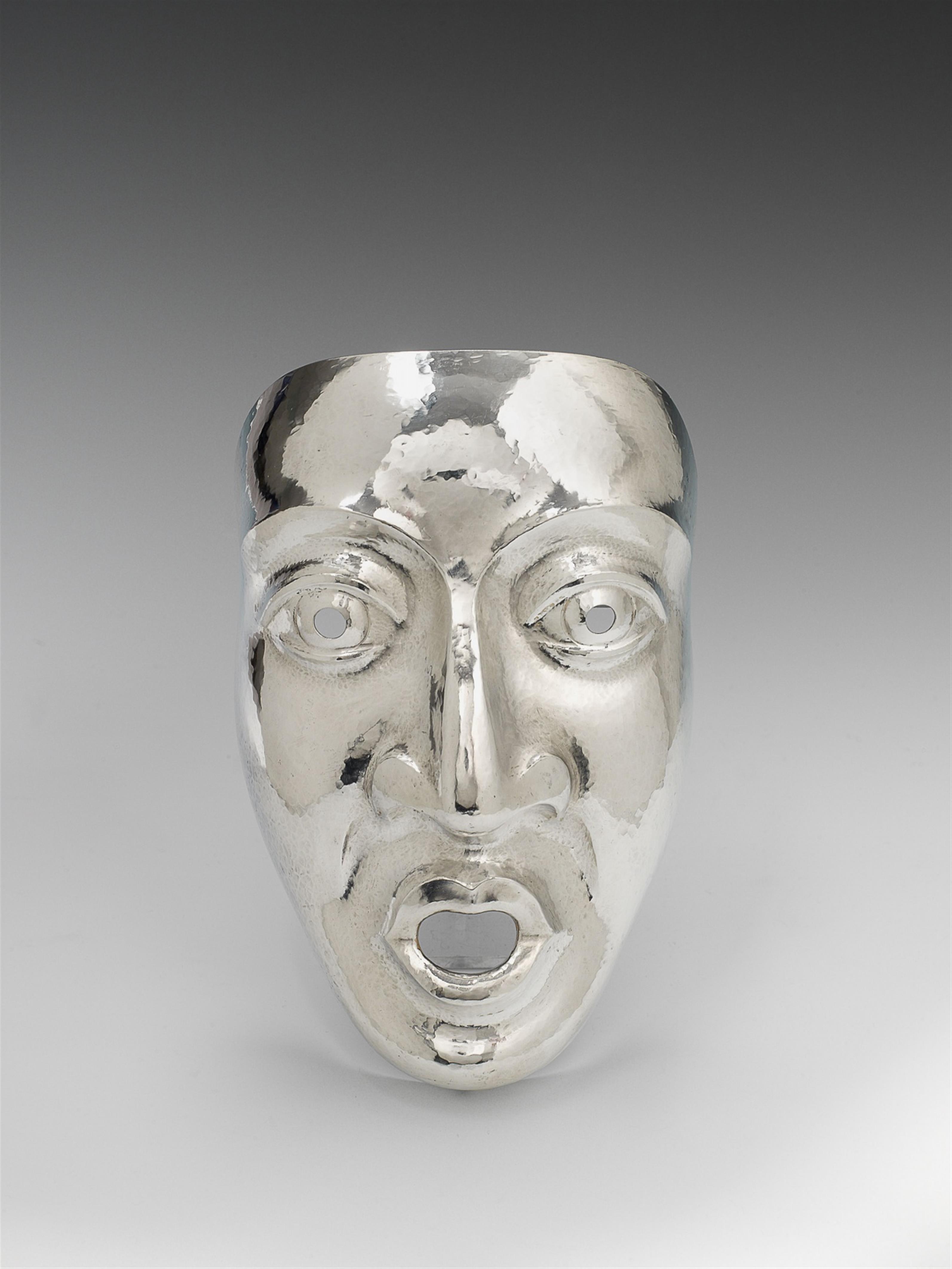 A Berlin silver mask. With openings for the eyes and mouth. Marks of Hans Markl, ca. 1950. - image-1