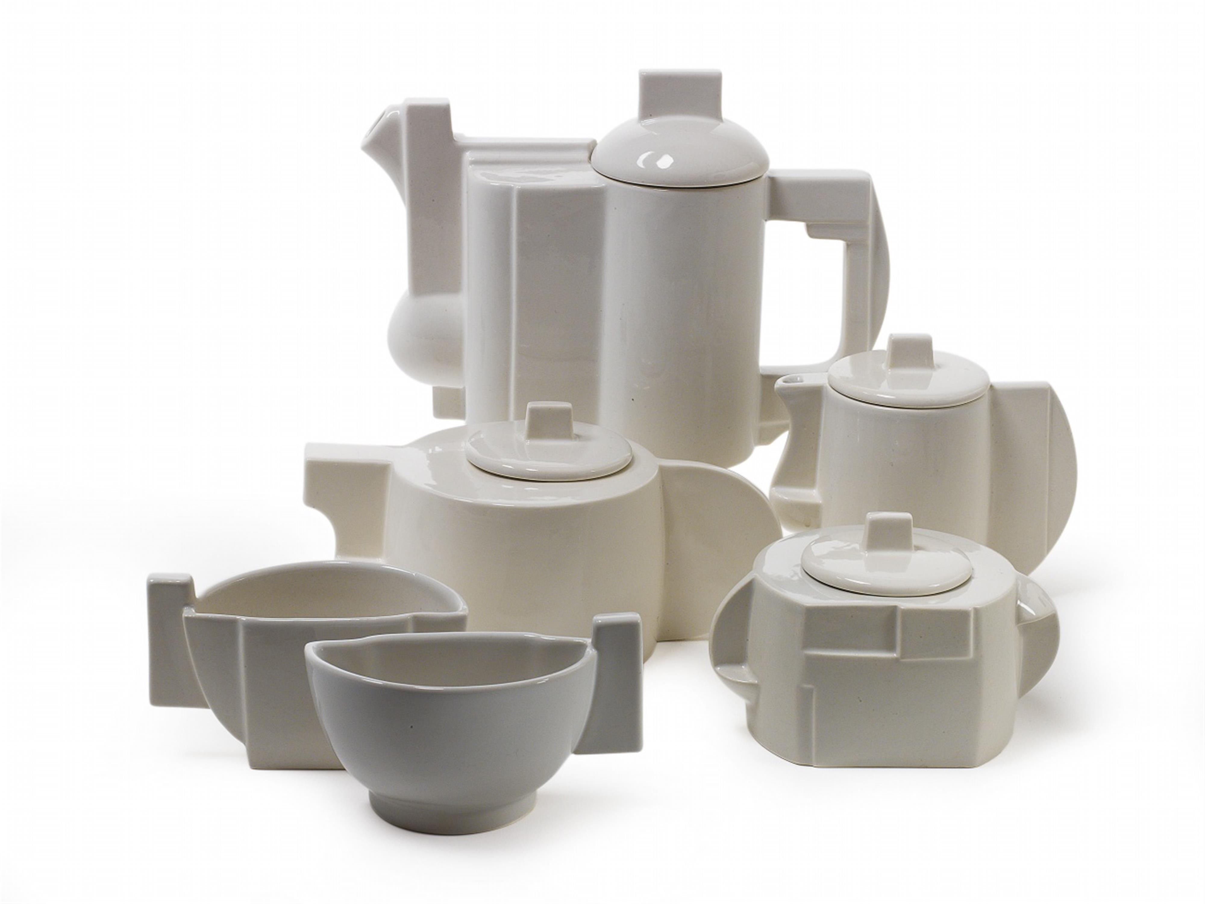 A white porcelain tea and coffee service. - image-1