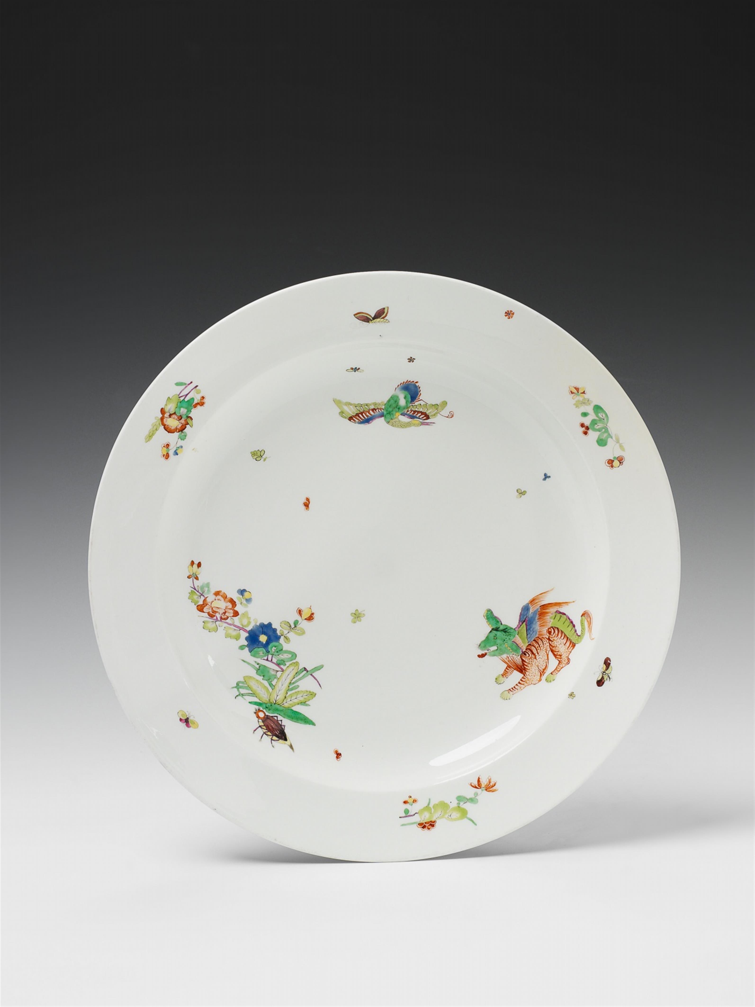 A Berlin KPM porcelain tray after a Meissen design. - image-1