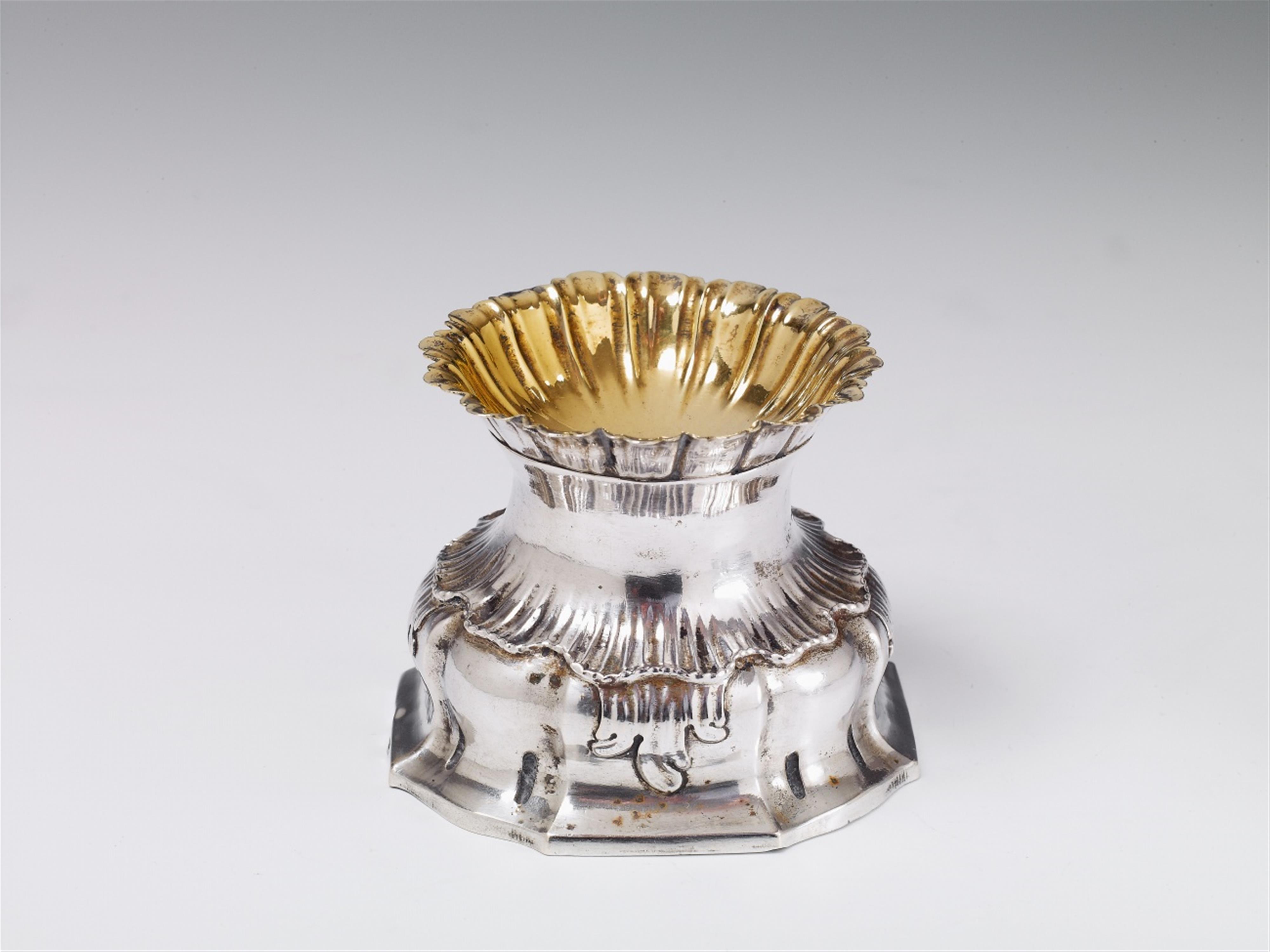 A Rococo silver salt. Unidentified maker's mark "G.A.", probably South Germany or Austria, ca. 1750. - image-1
