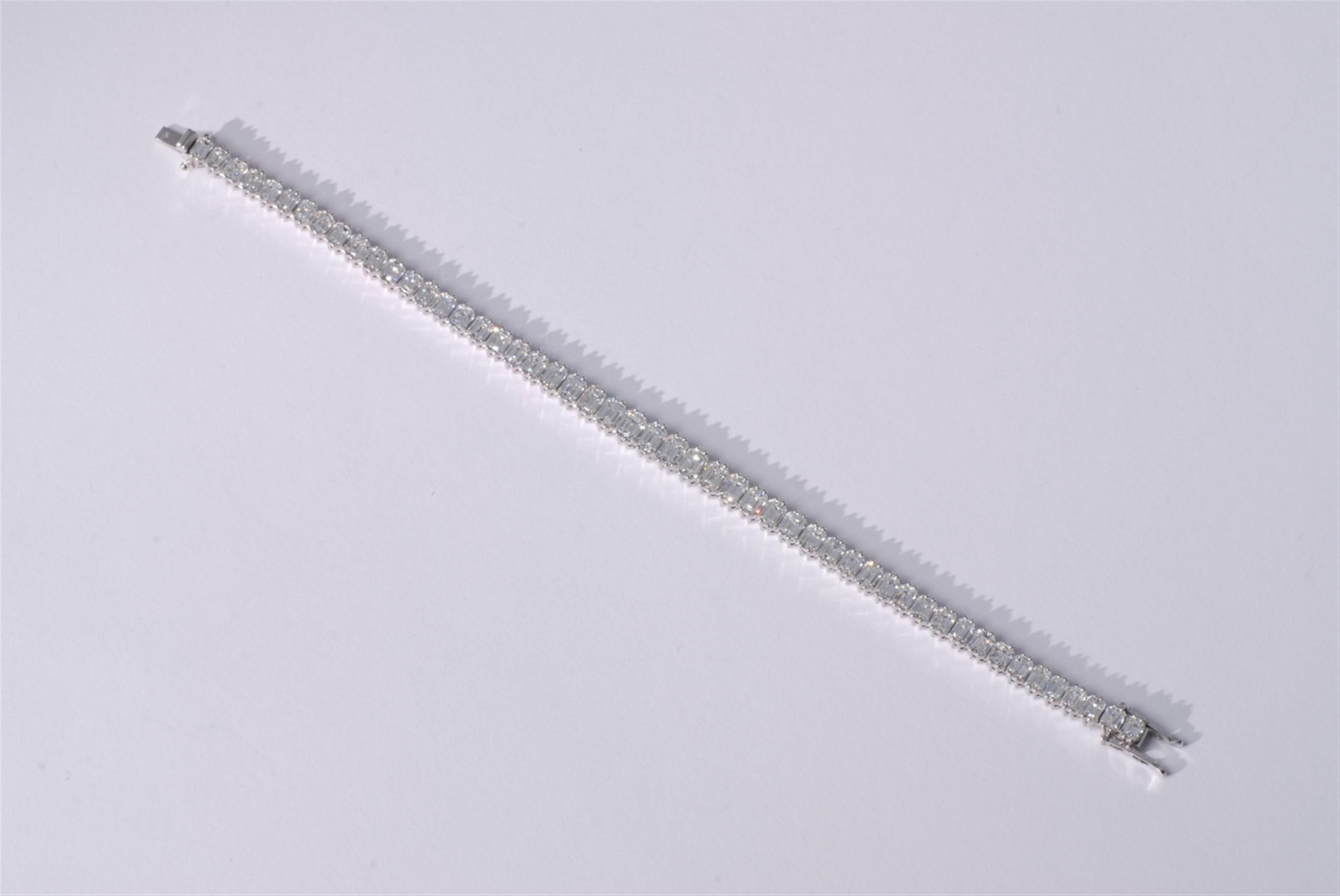 A platinum and diamond riviera bracelet - image-3