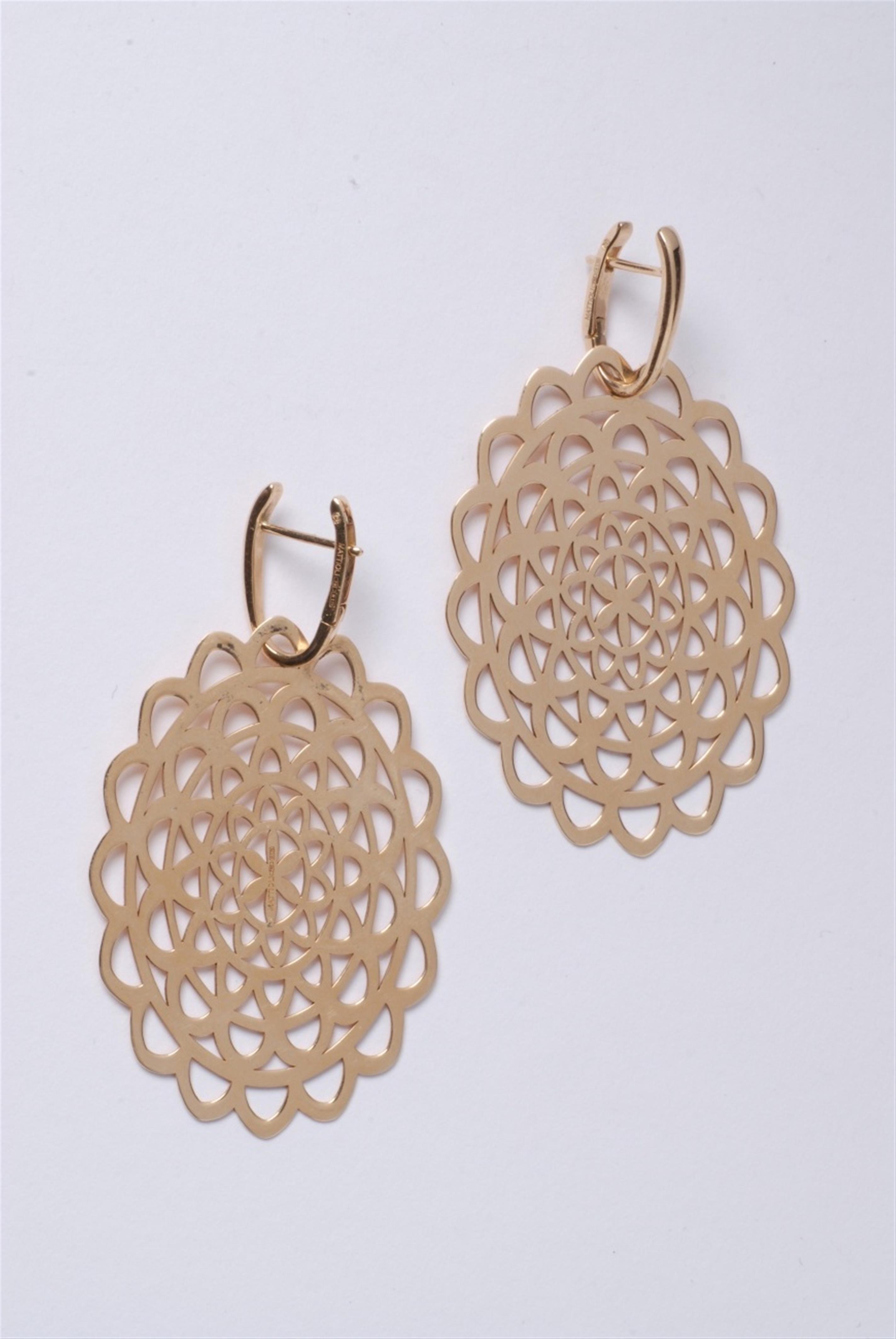 A pair of 18k rose gold "Siriana" earrings. - image-1