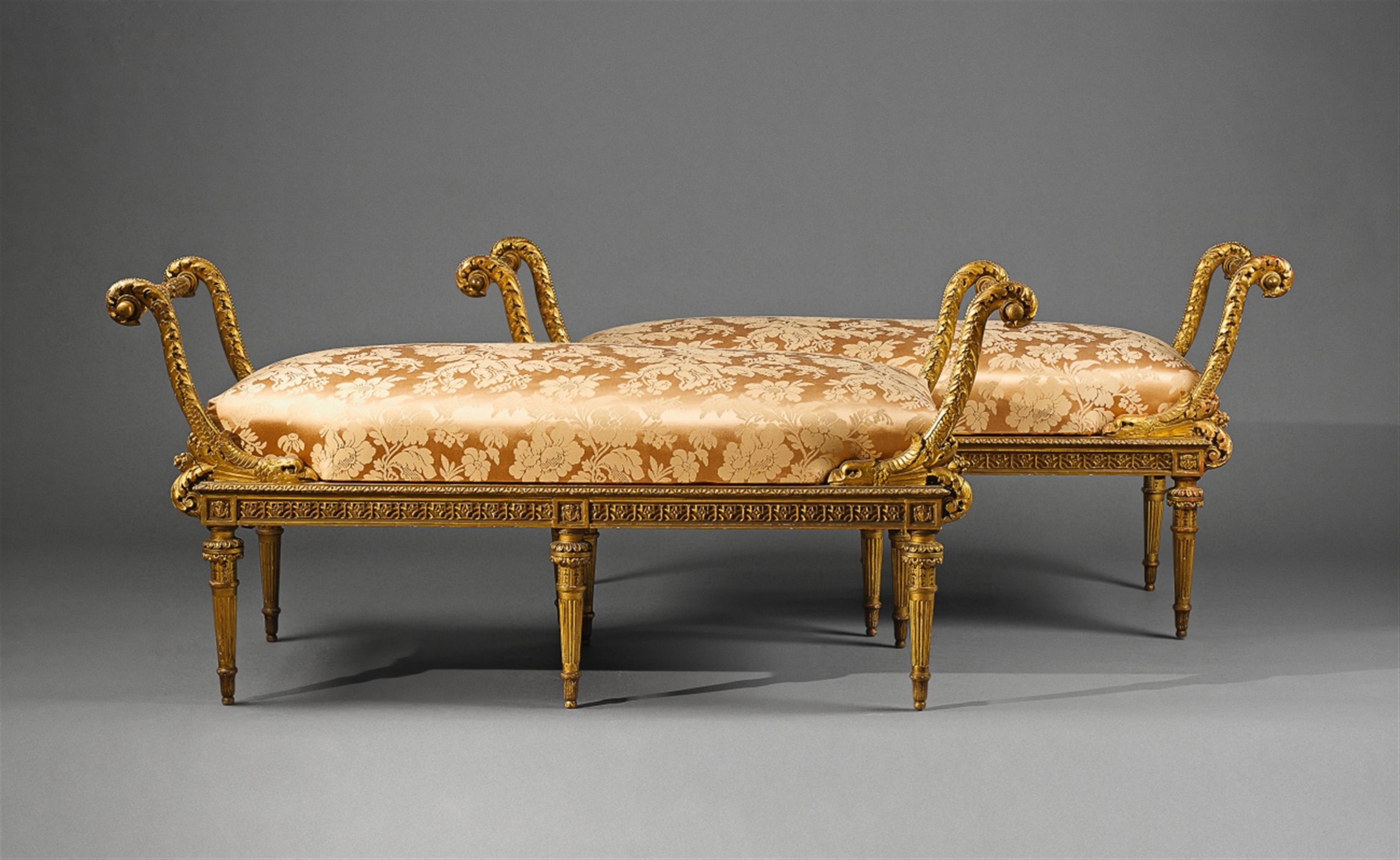 Two gilt softwood benches made for Electoress Leopoldine of Bavaria - image-1