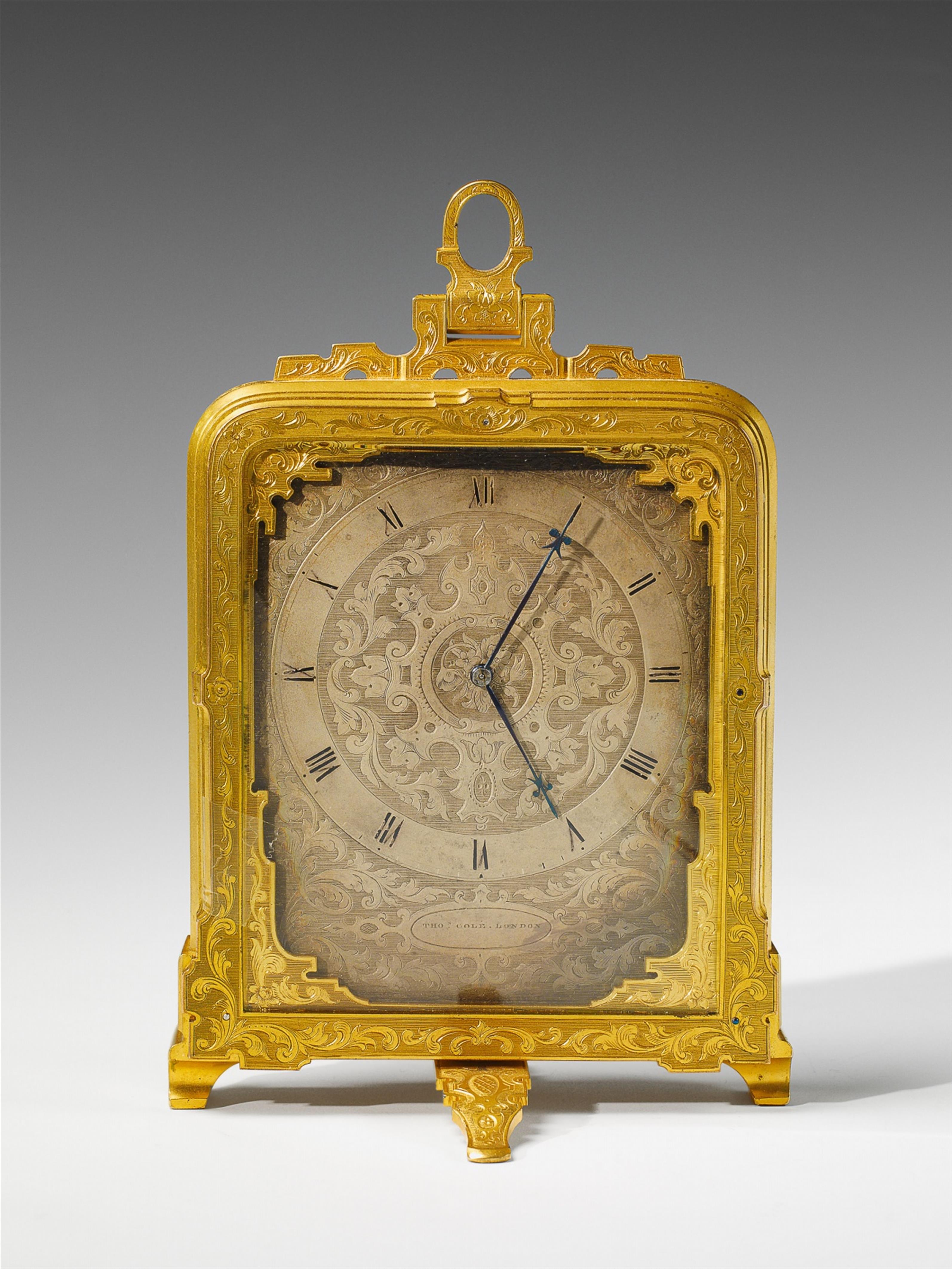 An English brass carriage clock. - image-1