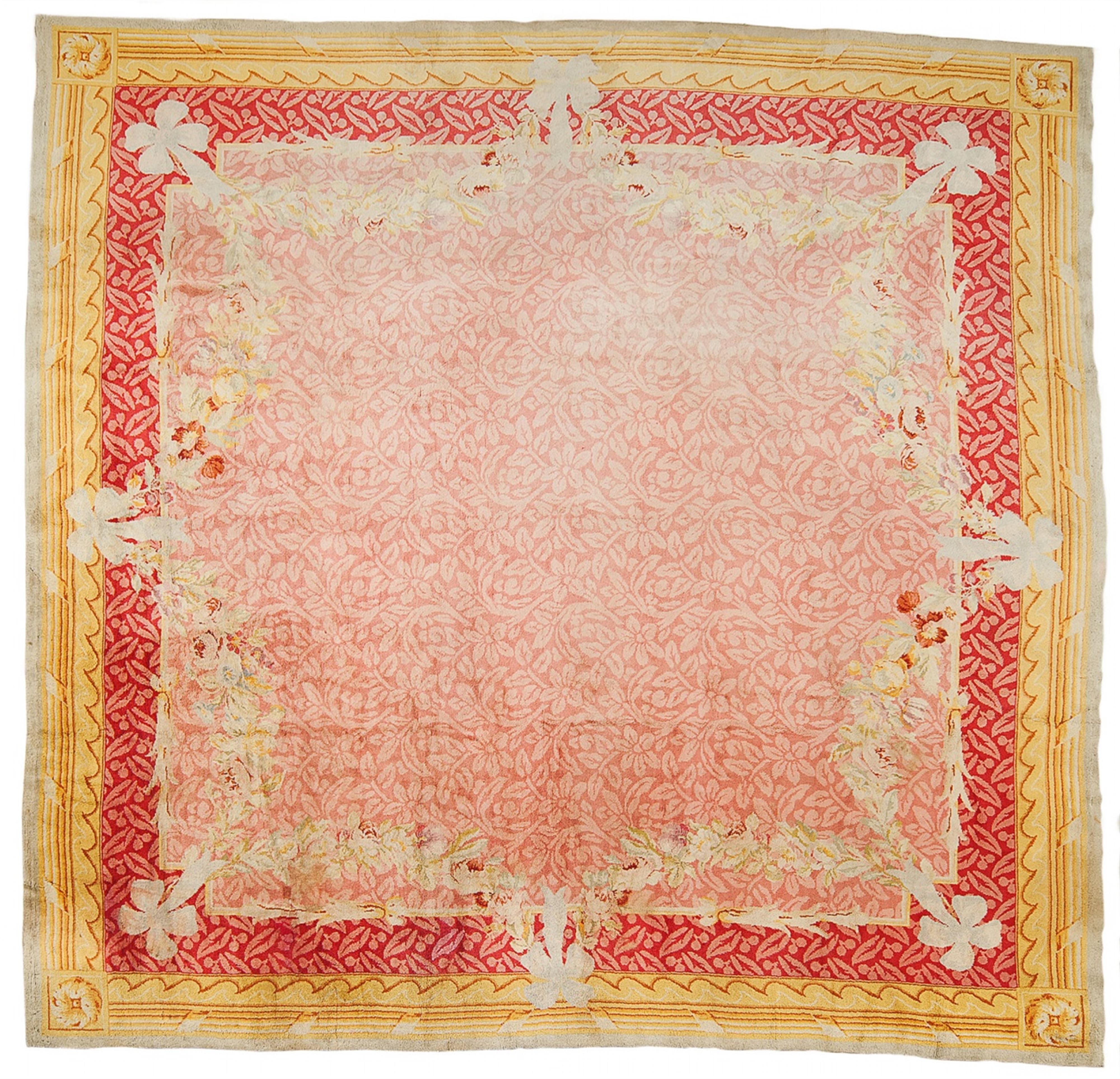 A French woolen Savonnerie rug. - image-1
