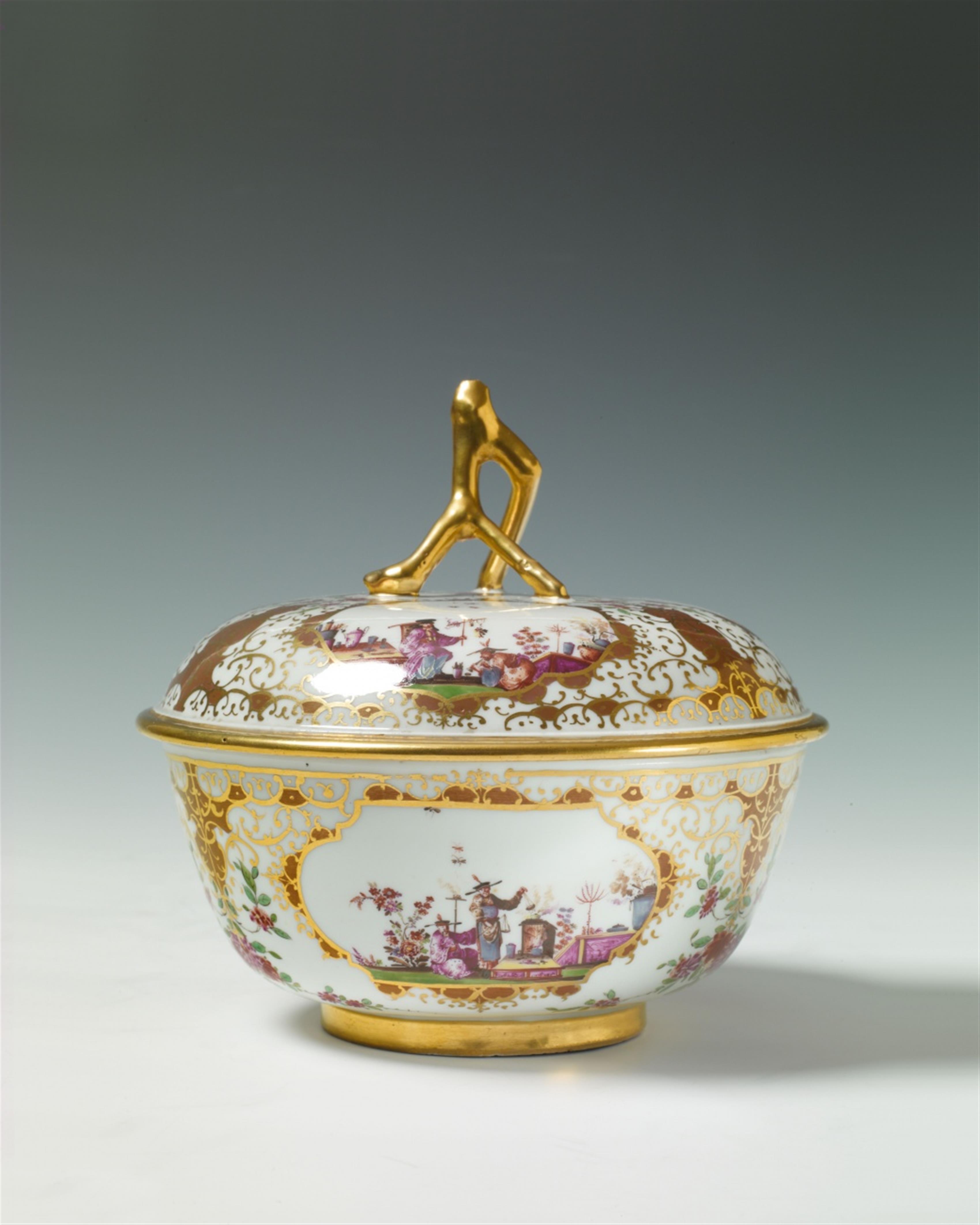 A rare Meissen porcelain covered dish - image-1
