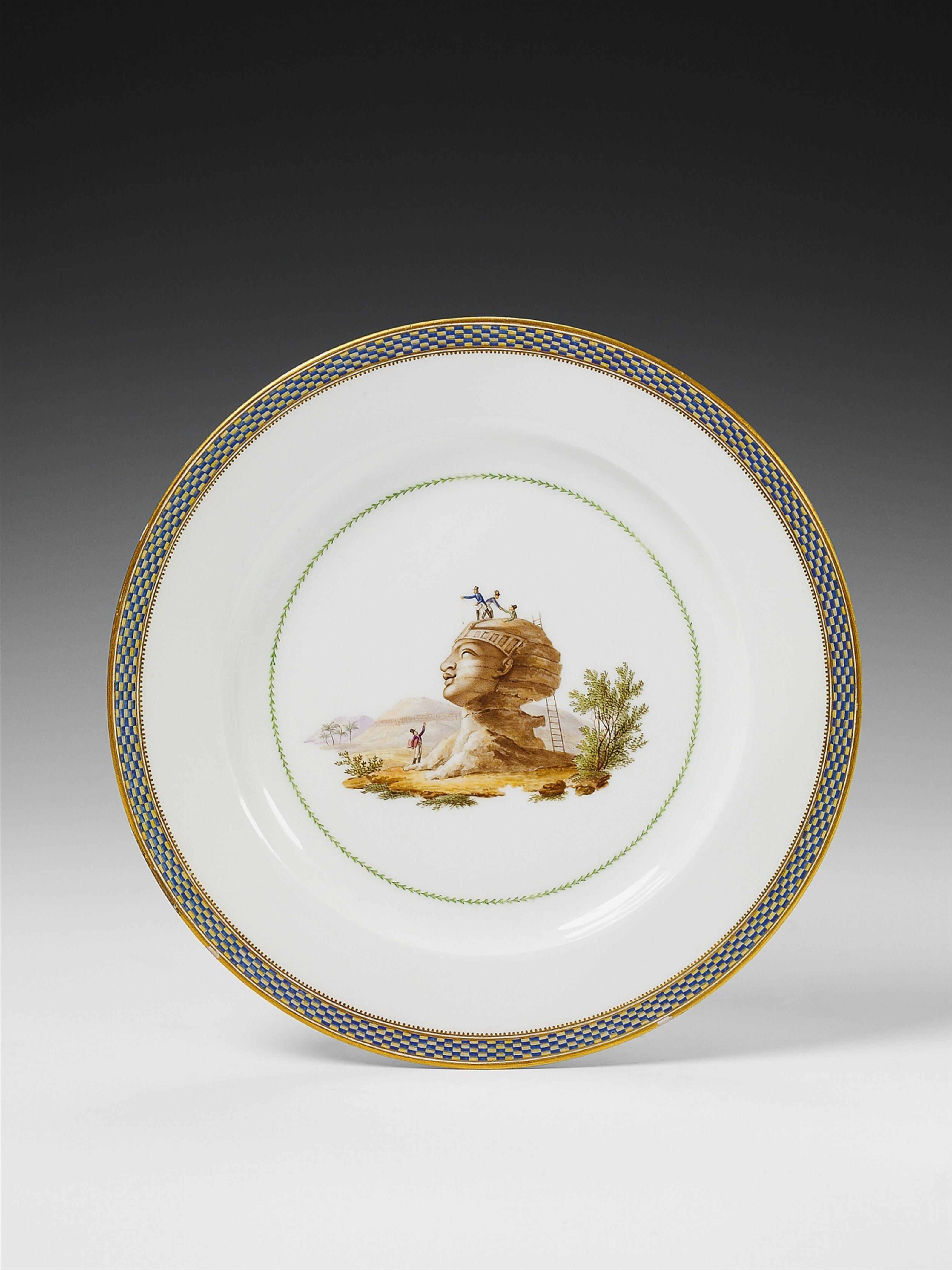 A Meissen porcelain "Le Sphinx" plate. - image-1