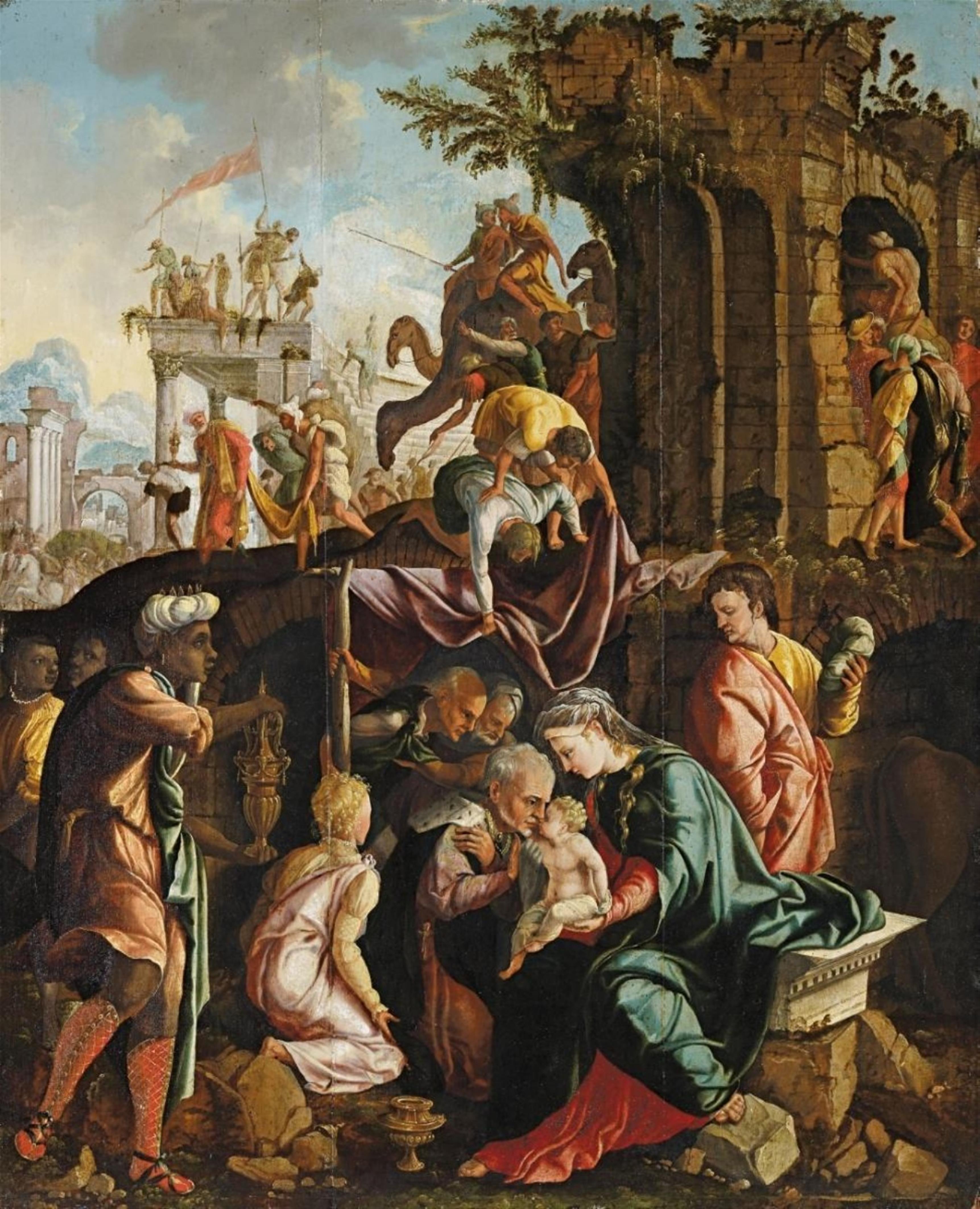 Jan van Scorel, Werkstatt - Anbetung der Heiligen Drei Könige - image-1
