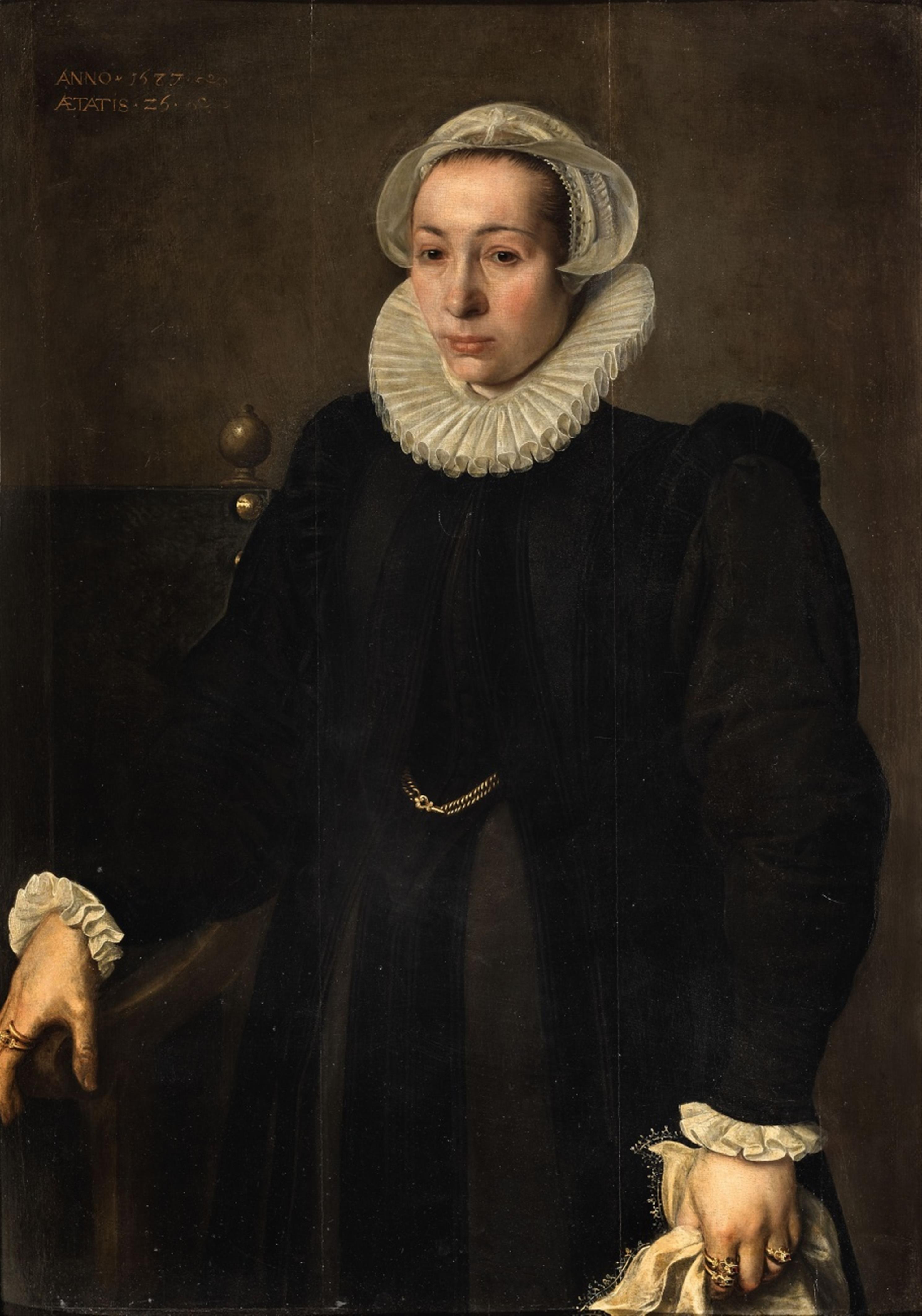 Hermann van der Mast - Portrait of a Gentleman Portrait of a Lady - image-1