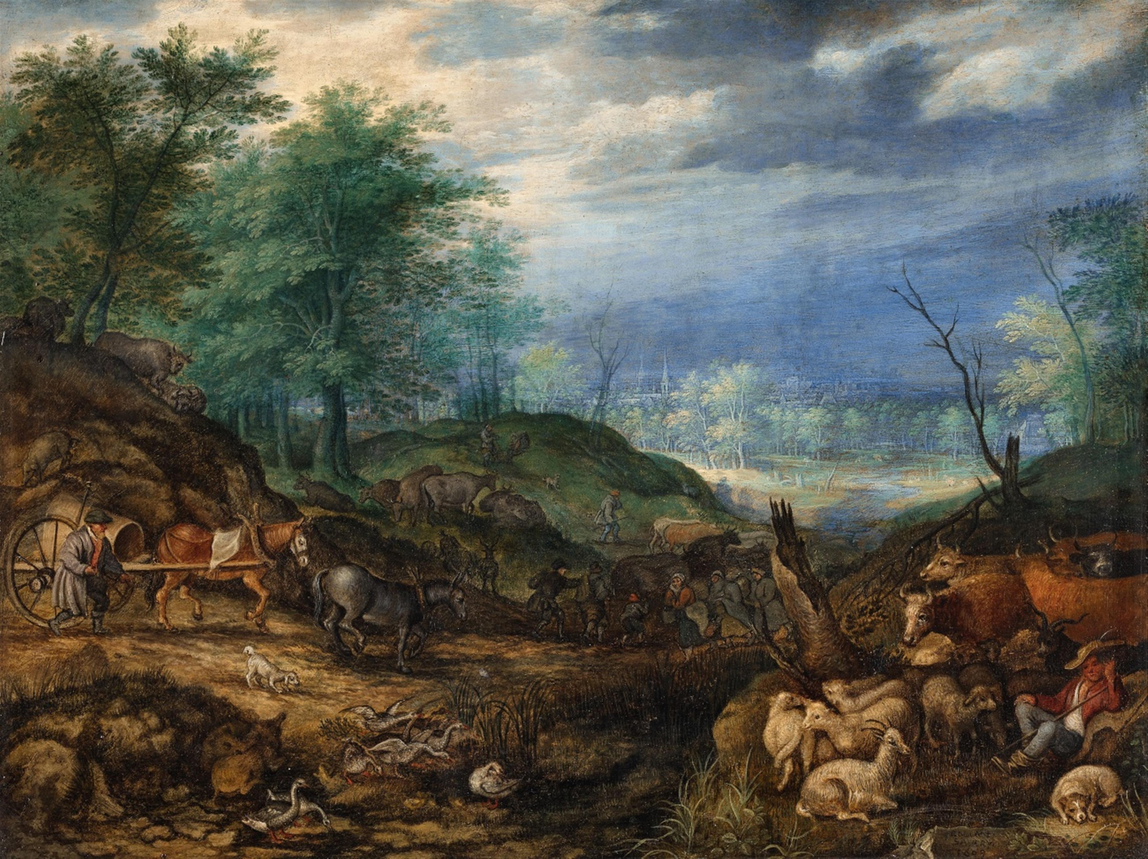 Roelant Savery - Landscape with Shepherds and a Wagon - image-1