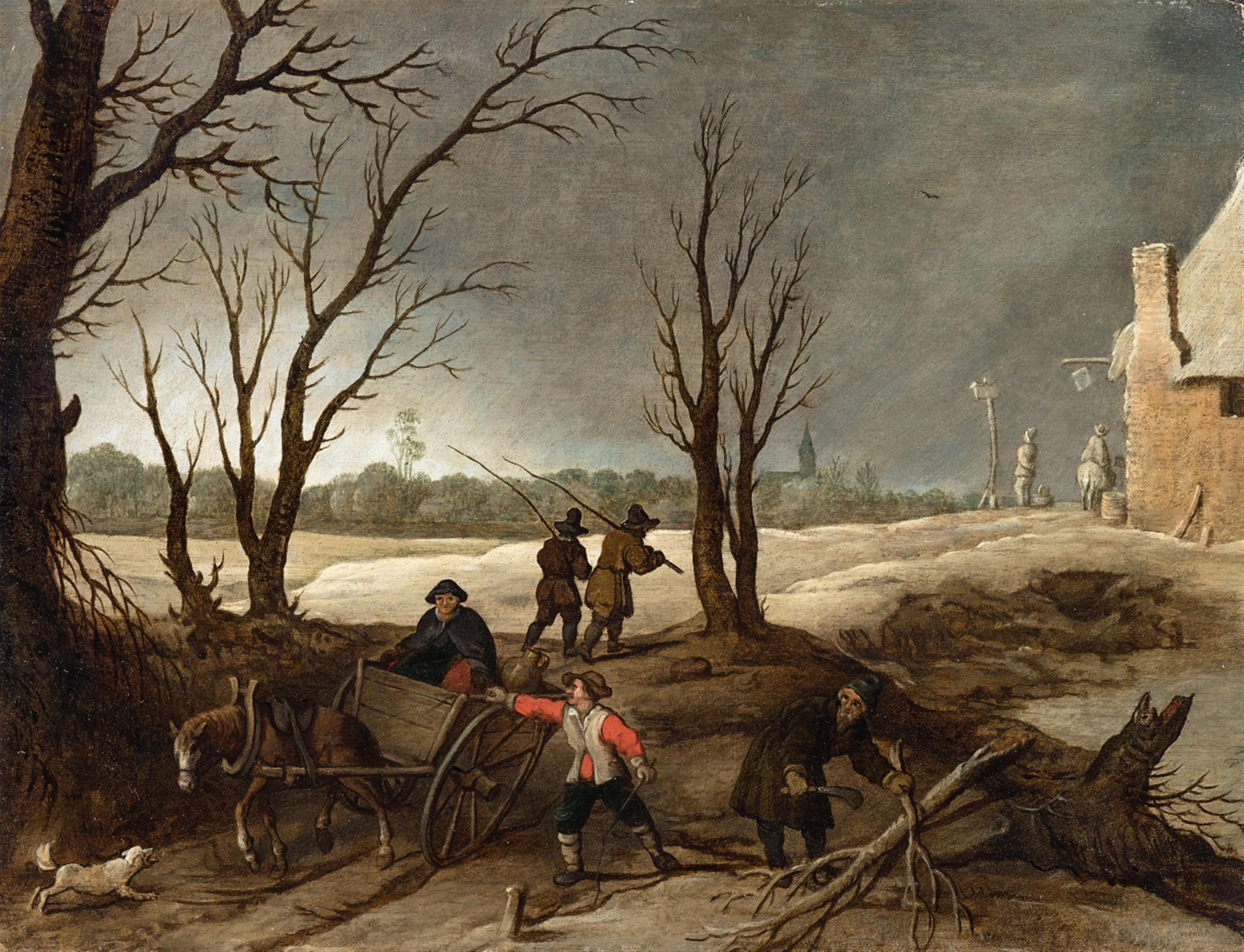 Sebastiaan Vrancx - A Landscape with Woodworkers - image-1