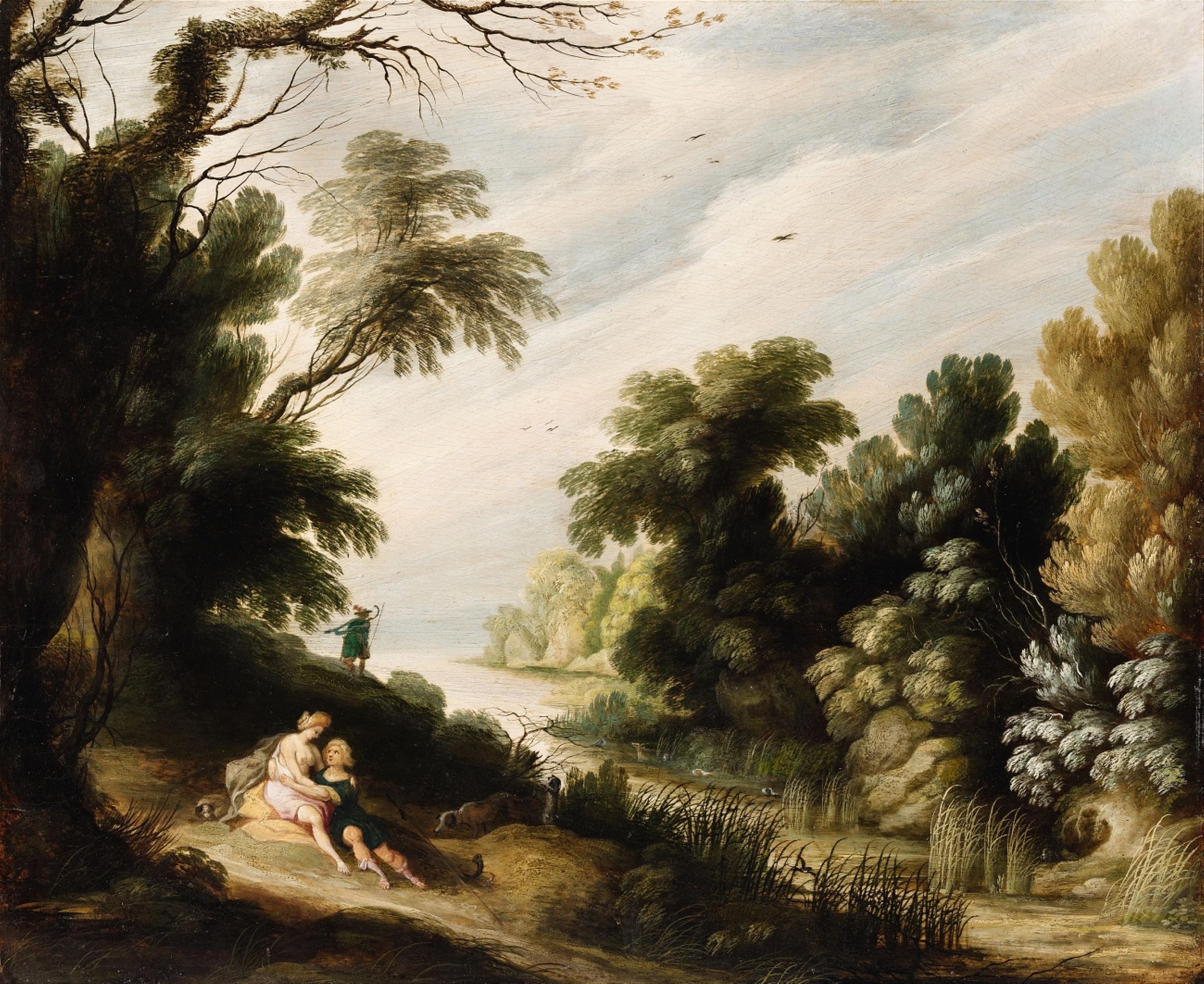 Gysbrecht Leytens - Landscape with Venus and Cupid - image-1