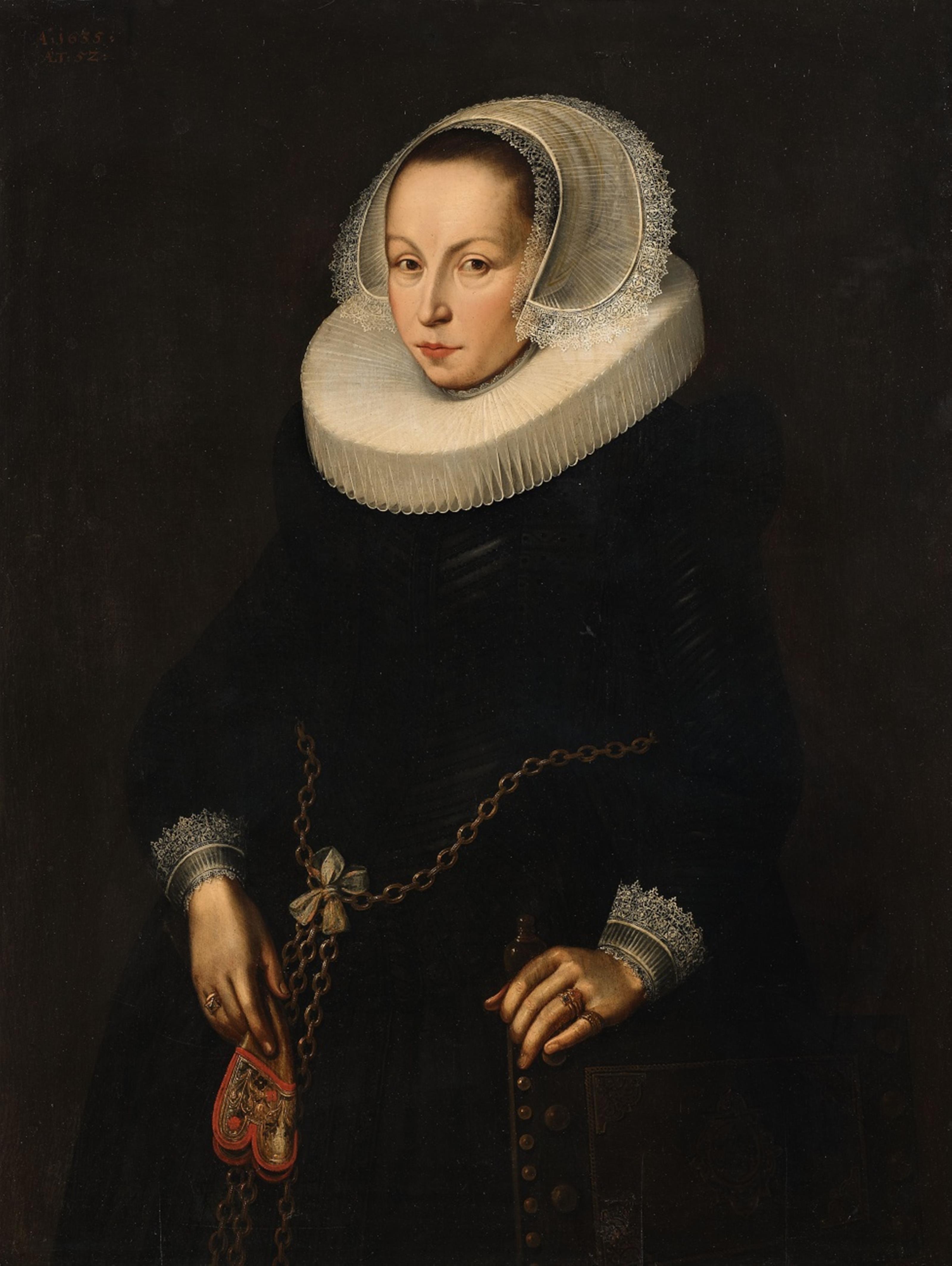 Netherlandish School 17th century - Portrait of a Lady - image-1