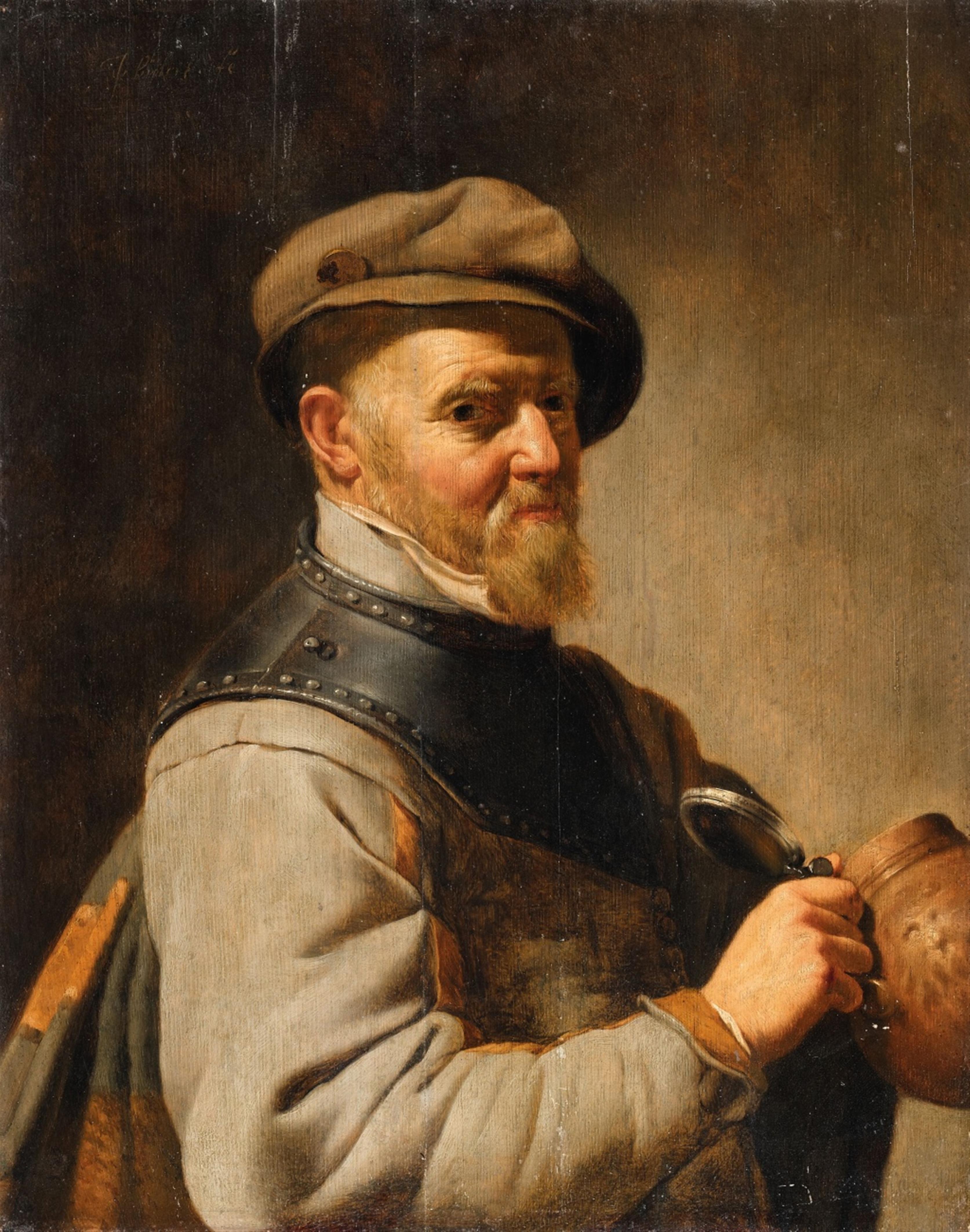 Jan van Bijlert - Portrait of a Soldier in a Cuirass - image-1