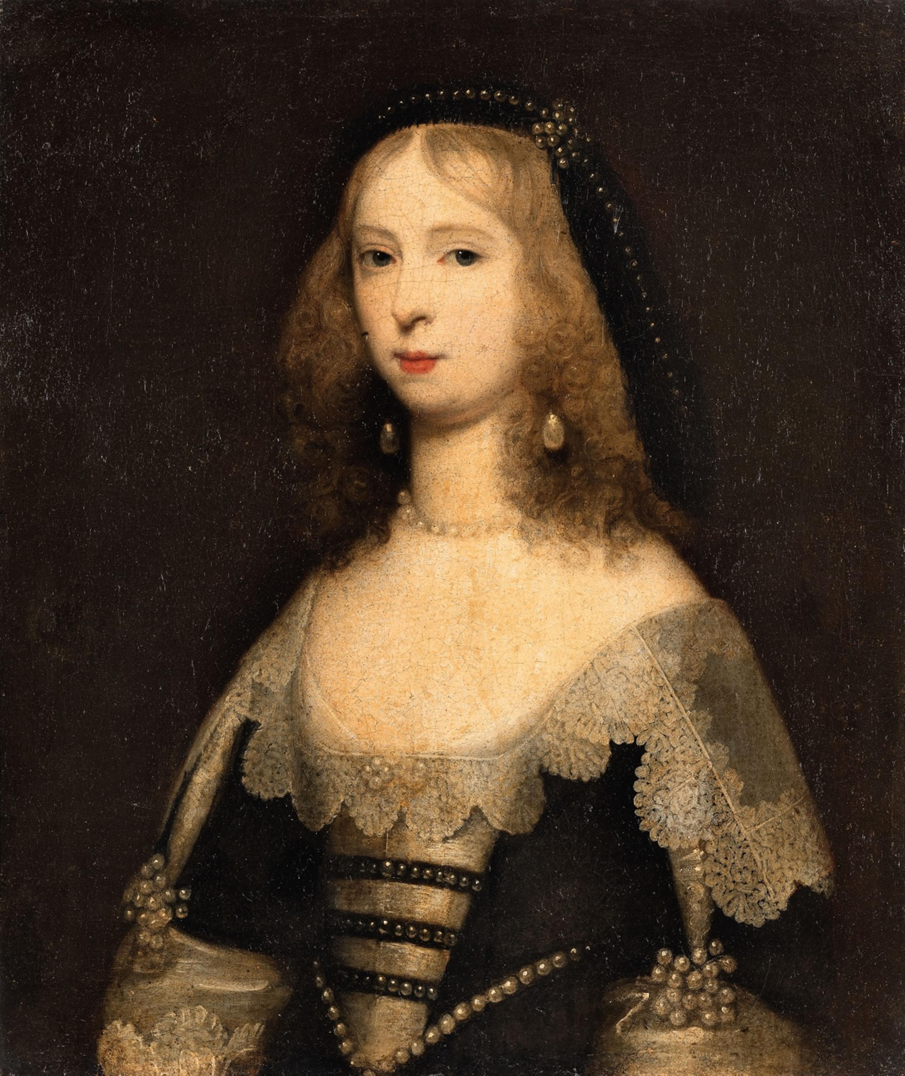 Cornelius Jonson (Janssens) van Ceulen, zugeschrieben - Porträt einer Dame mit Perlenschmuck - image-1