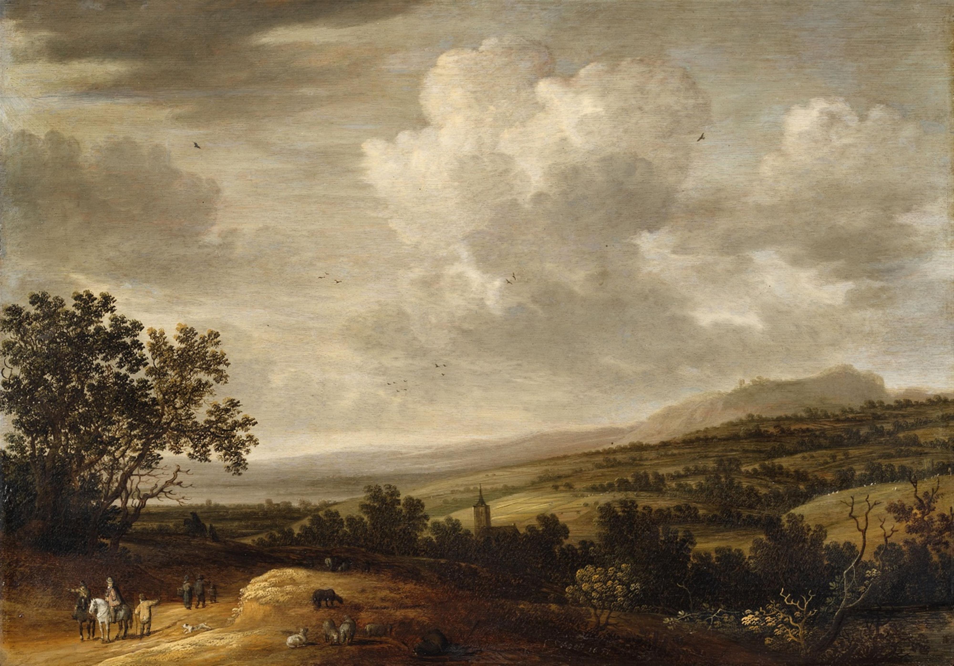 Johann Pietersz Schoeff - A Landscape near Oberingelheim in Rheingau - image-1