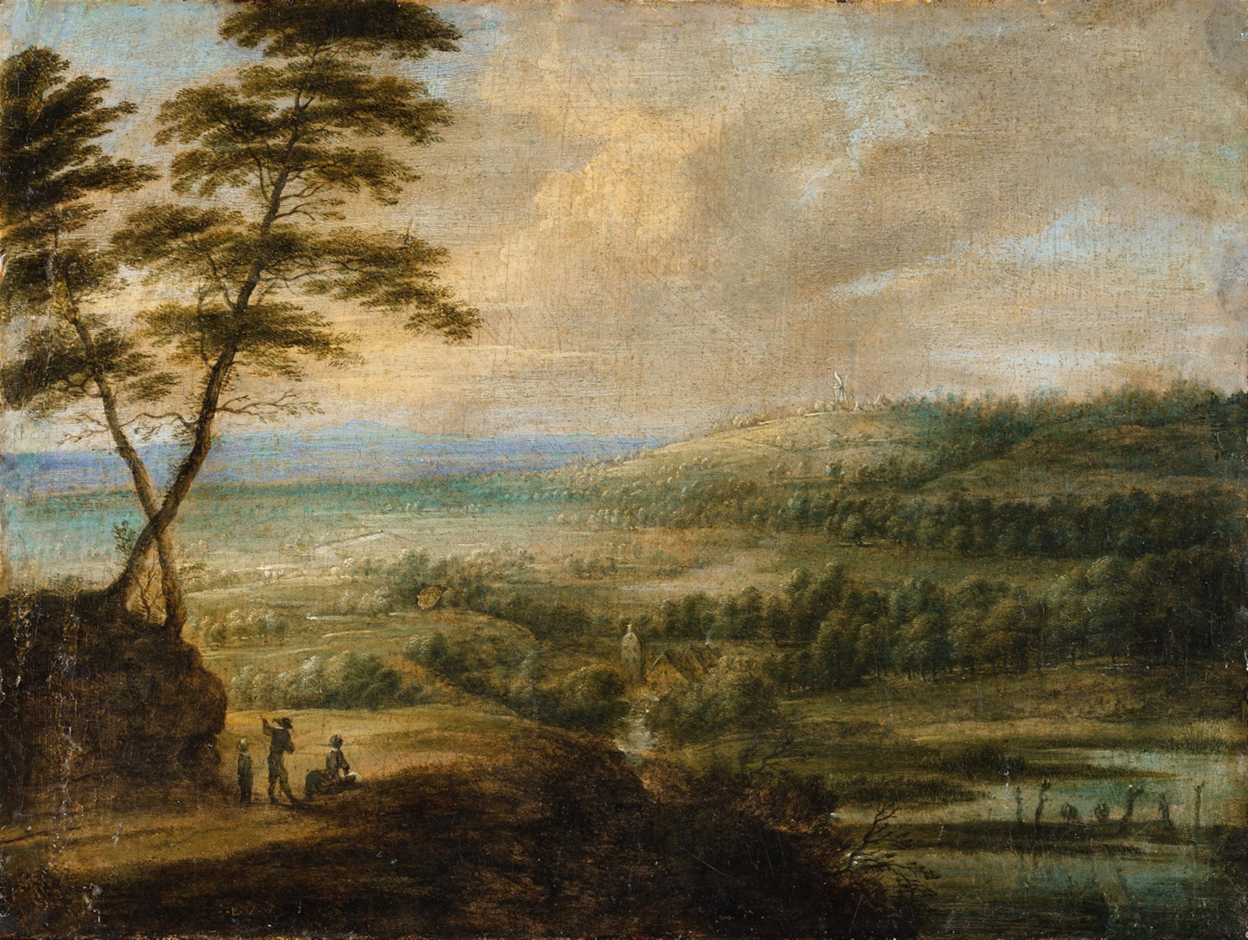 Lucas van Uden, attributed to - A Panoramic Landscape with a Windmill - image-1
