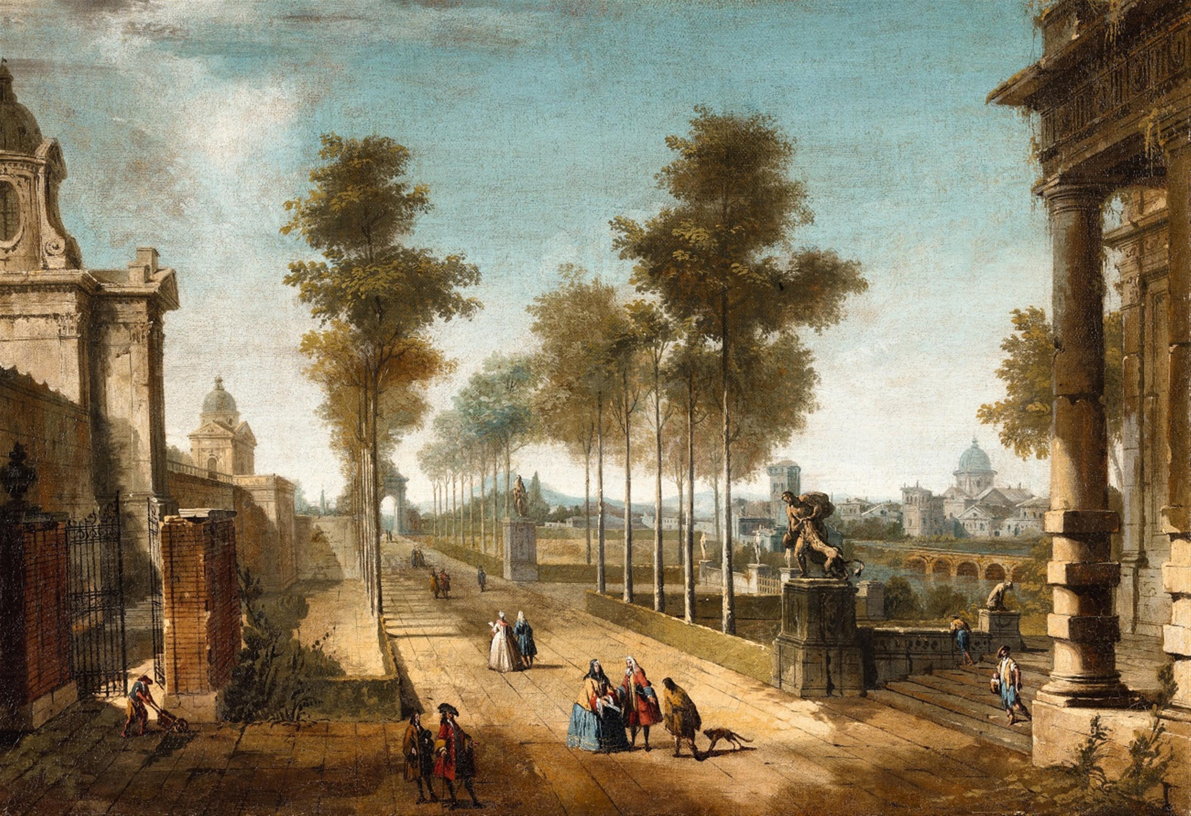 Francesco Battaglioli
Gaspare Diziani - Ansicht einer städtischen Allee mit Figuren - image-1