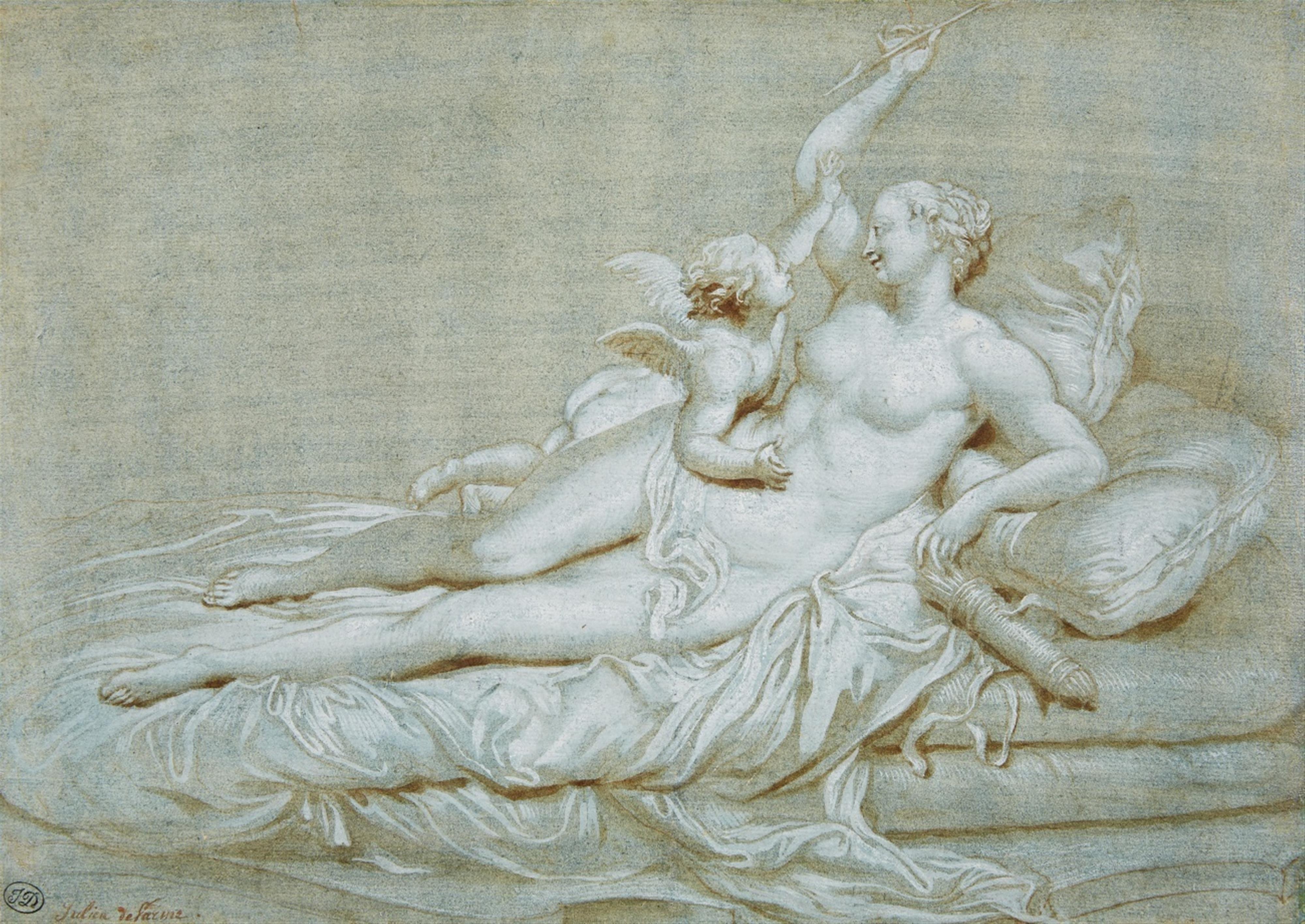 Jean-Antoine Julien called Julien de Parme - Venus and Cupid - image-1