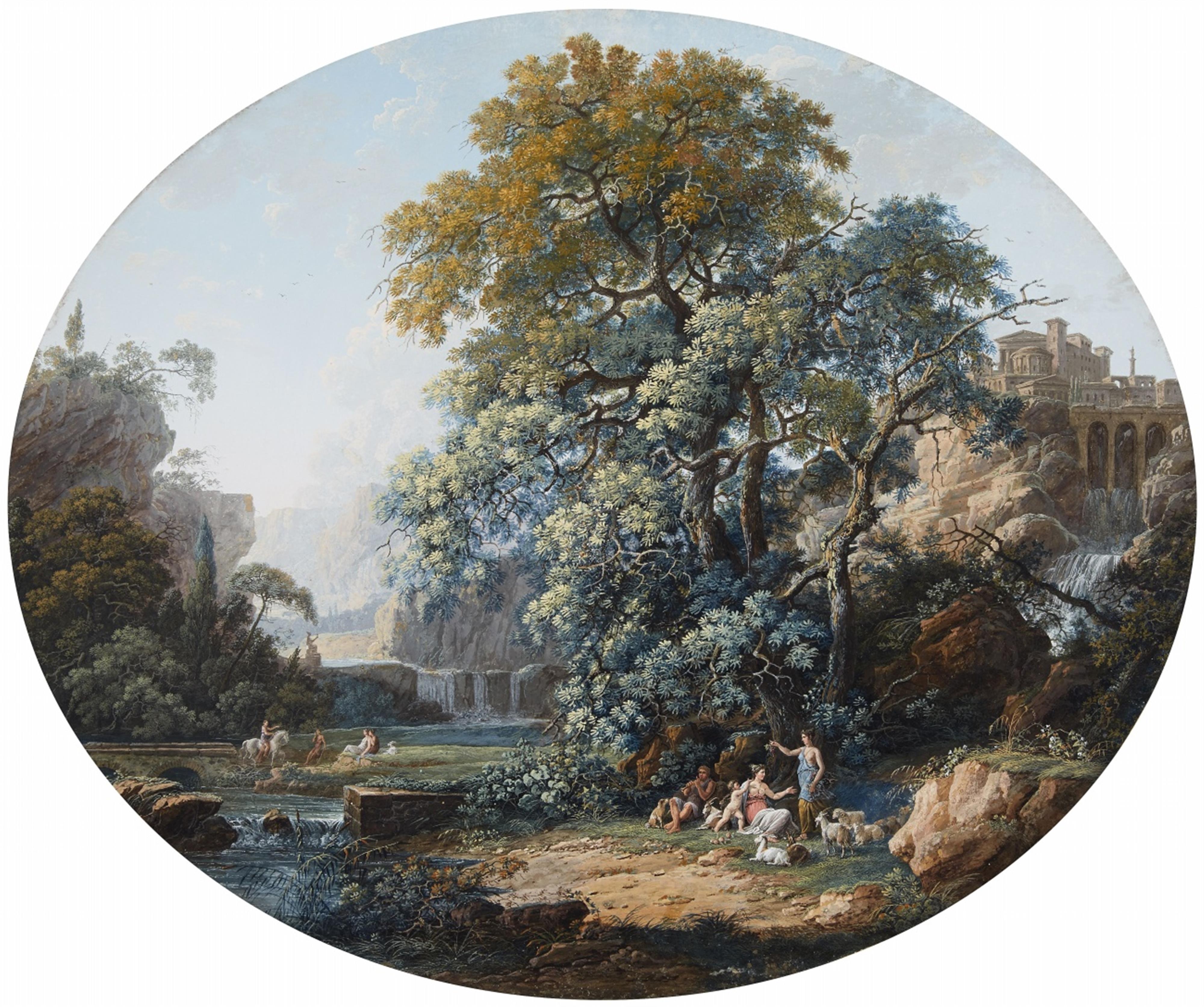 Baron Louis-Albert Guillain Bacler d´Albe - Two Arcadian Landscapes with Figures - image-2