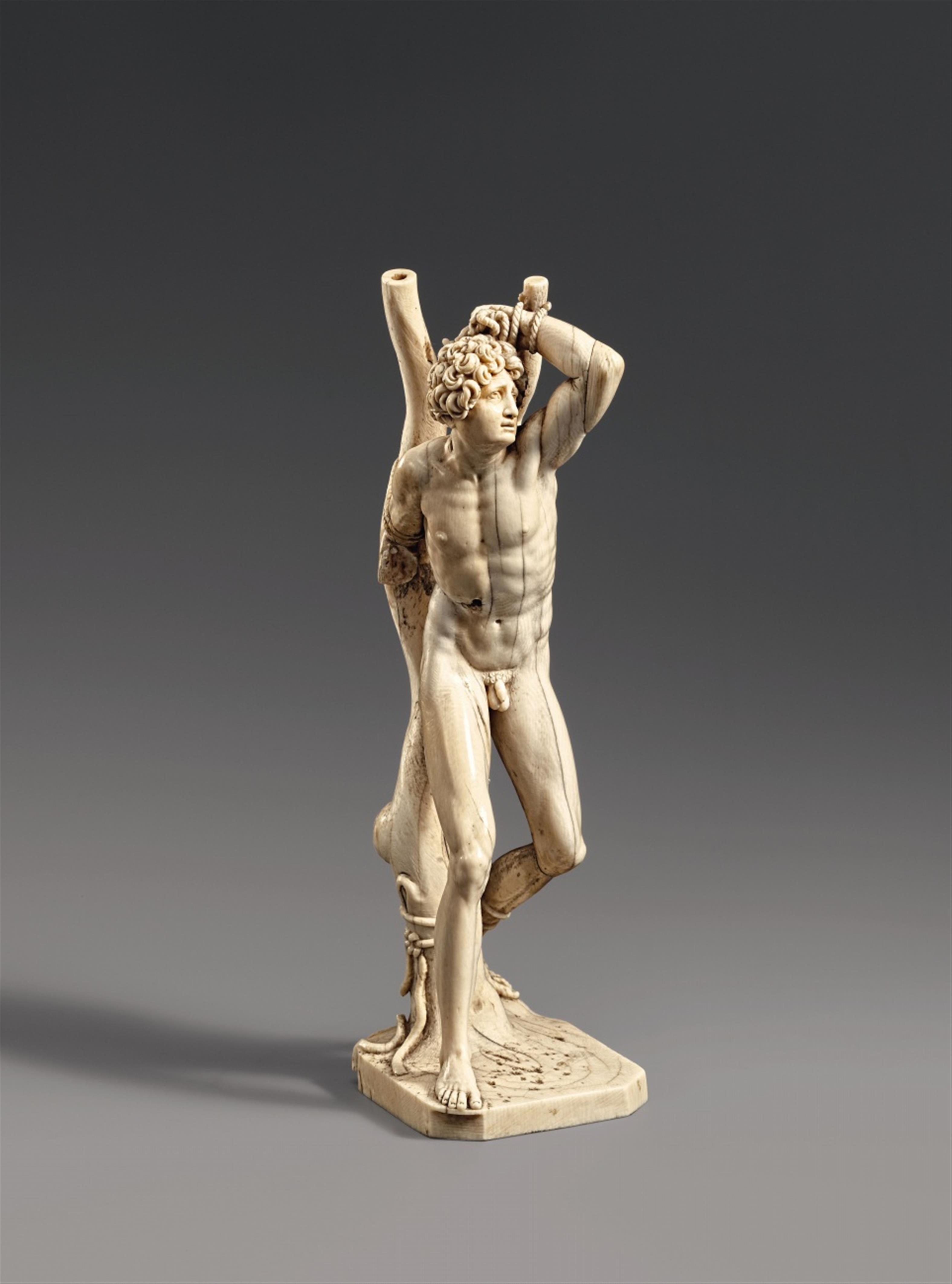 Matthias Steinl, attributed to - An ivory figure of Saint Sebastian attributed to Matthias Steinl. - image-1
