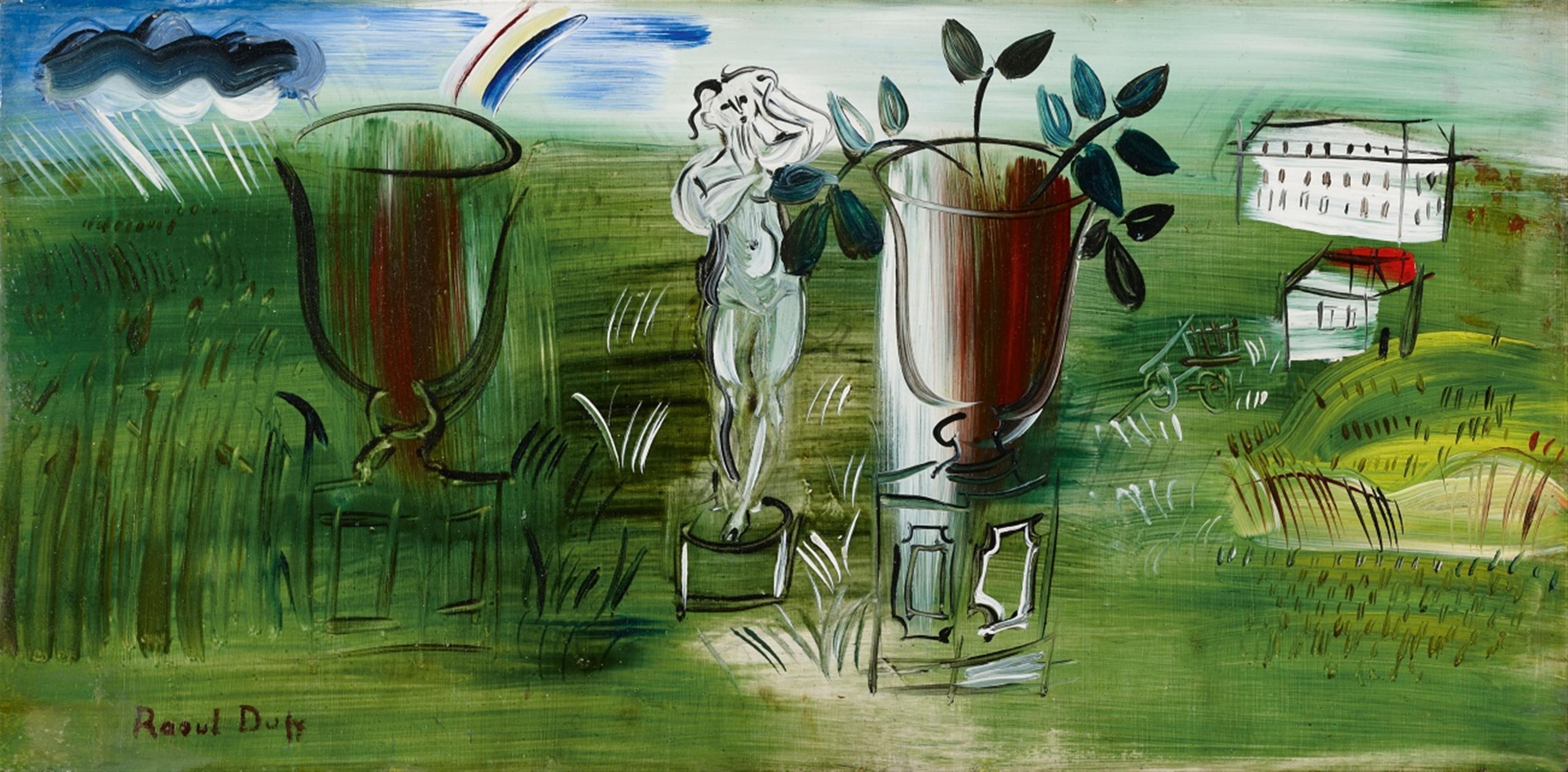 Raoul Dufy - La Statue et les deux Vasques - image-1