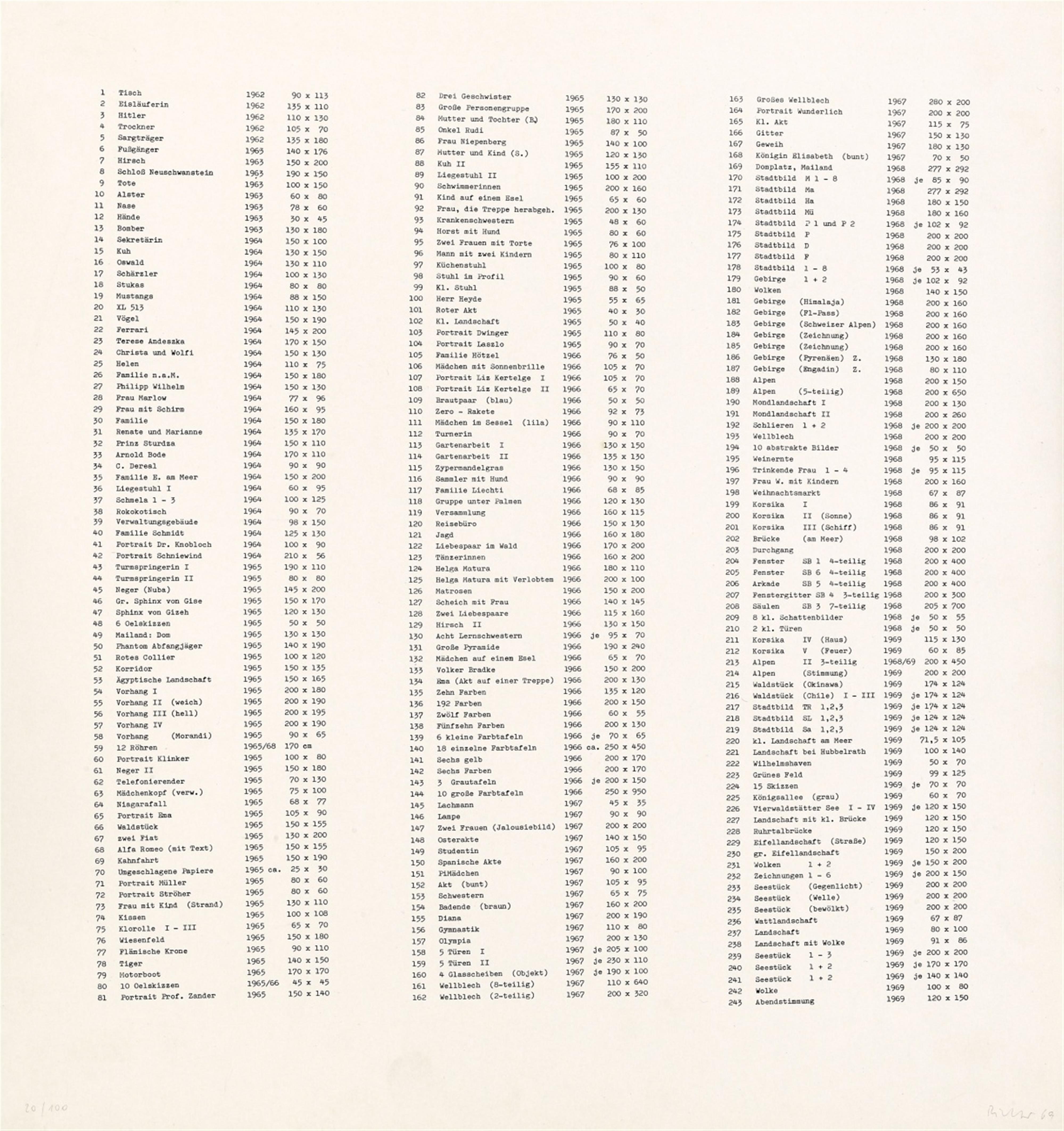 Gerhard Richter - Bilderverzeichnis - image-1