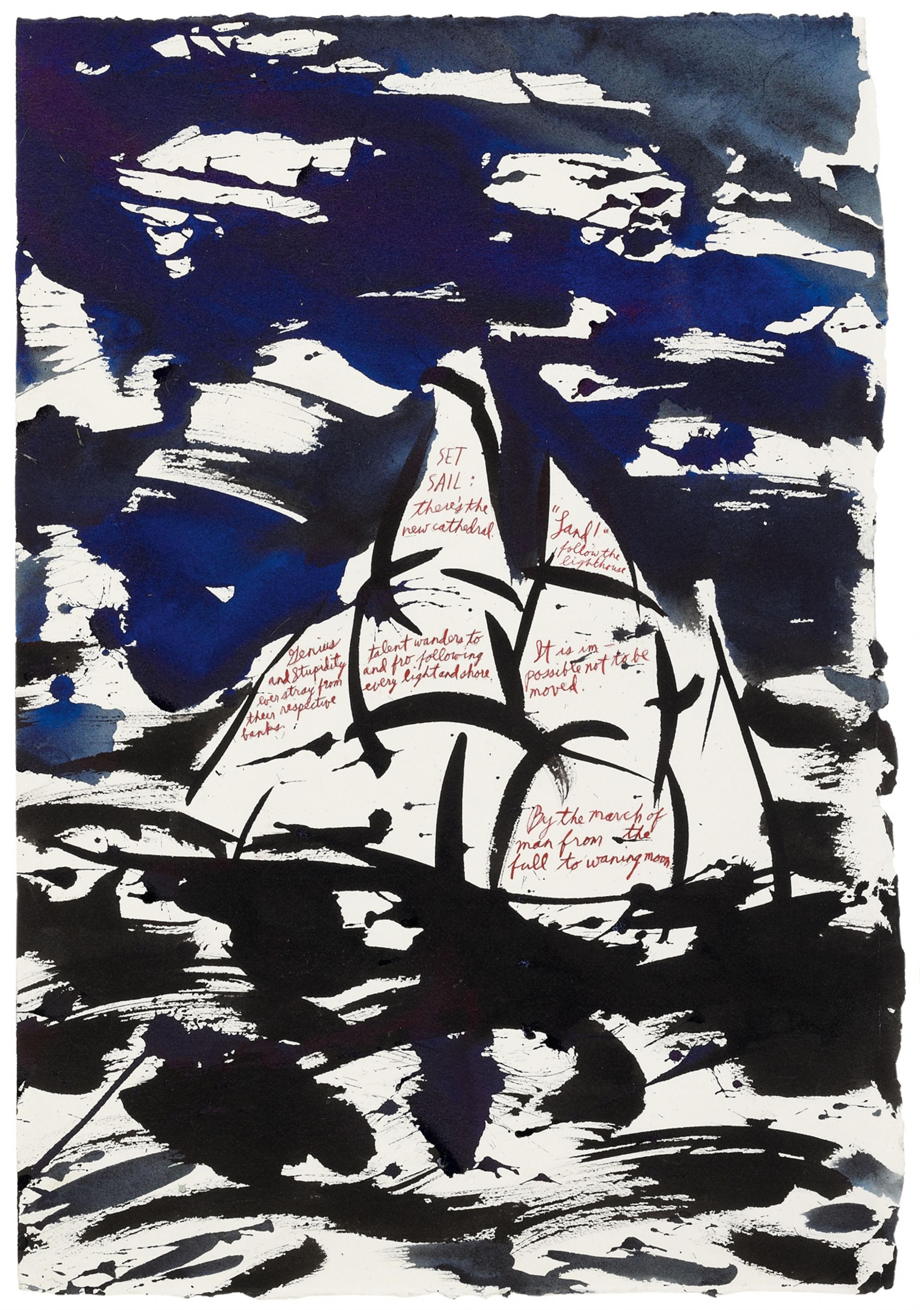 Raymond Pettibon - Untitled (Set Sail: there's the new cathedral) - image-1