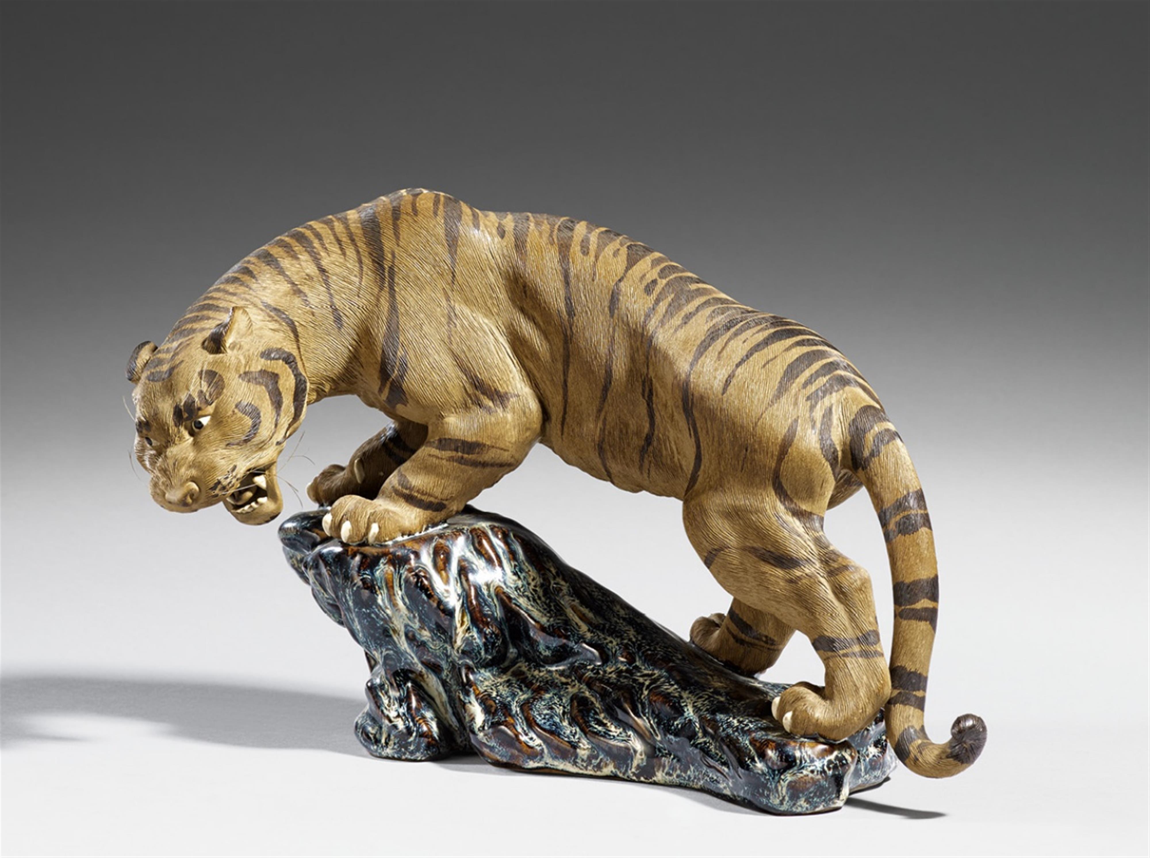 Tiger on a rock. Shiwan, South China. 20th century - image-1