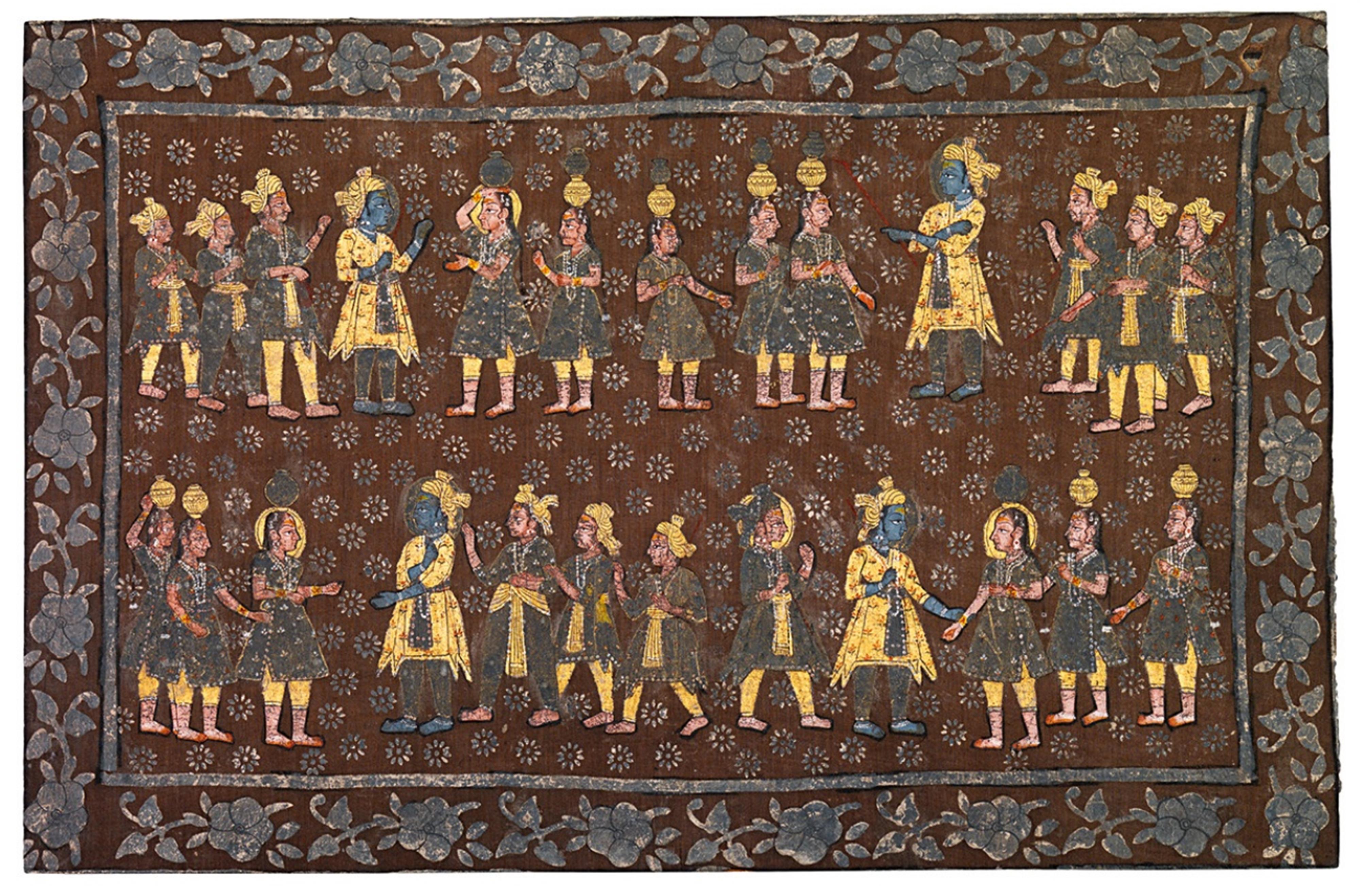 A painting on cotton fabric. 20th century - image-1