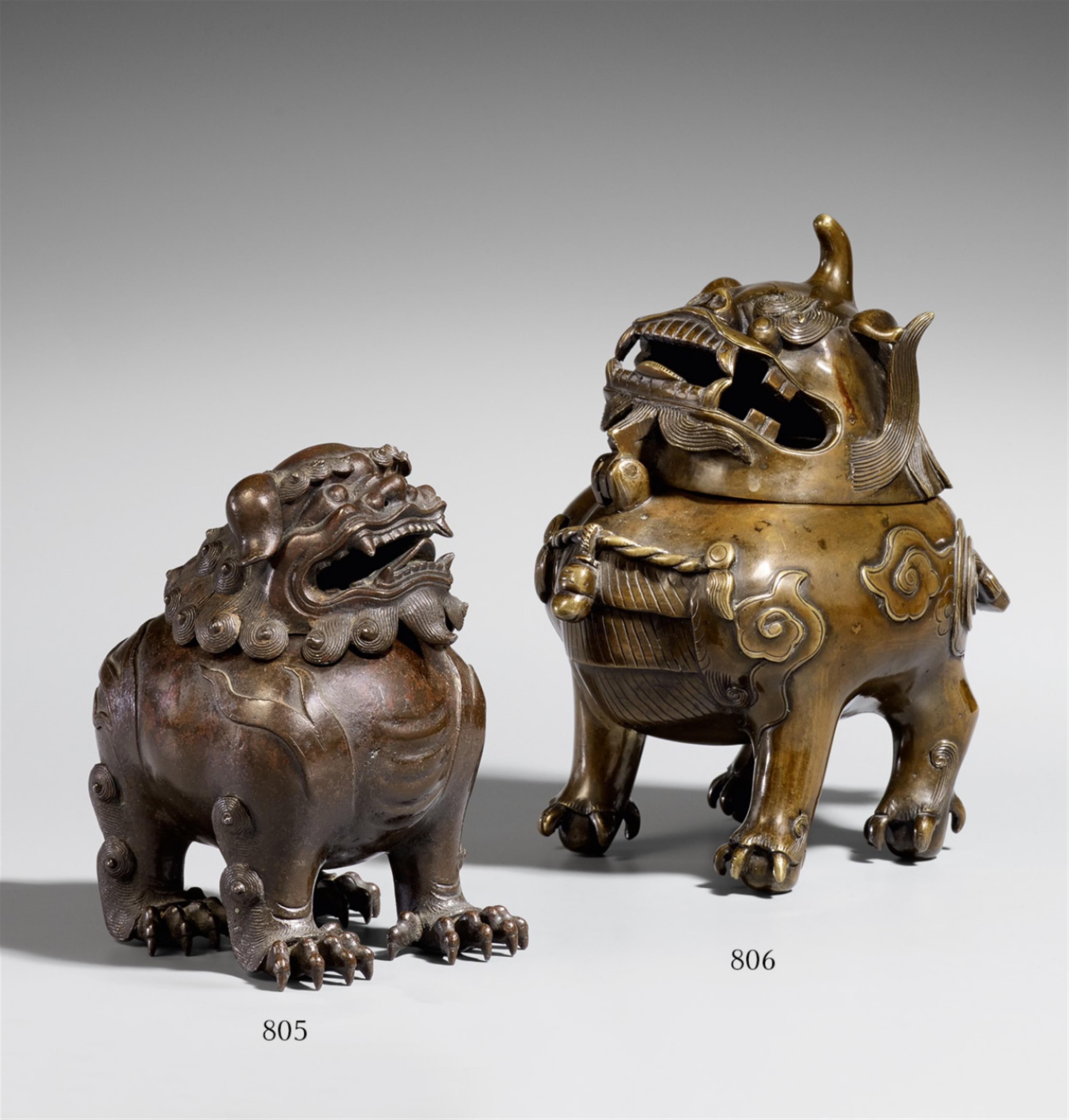 A bronze incense burner in Chinese style. 19th century - image-1
