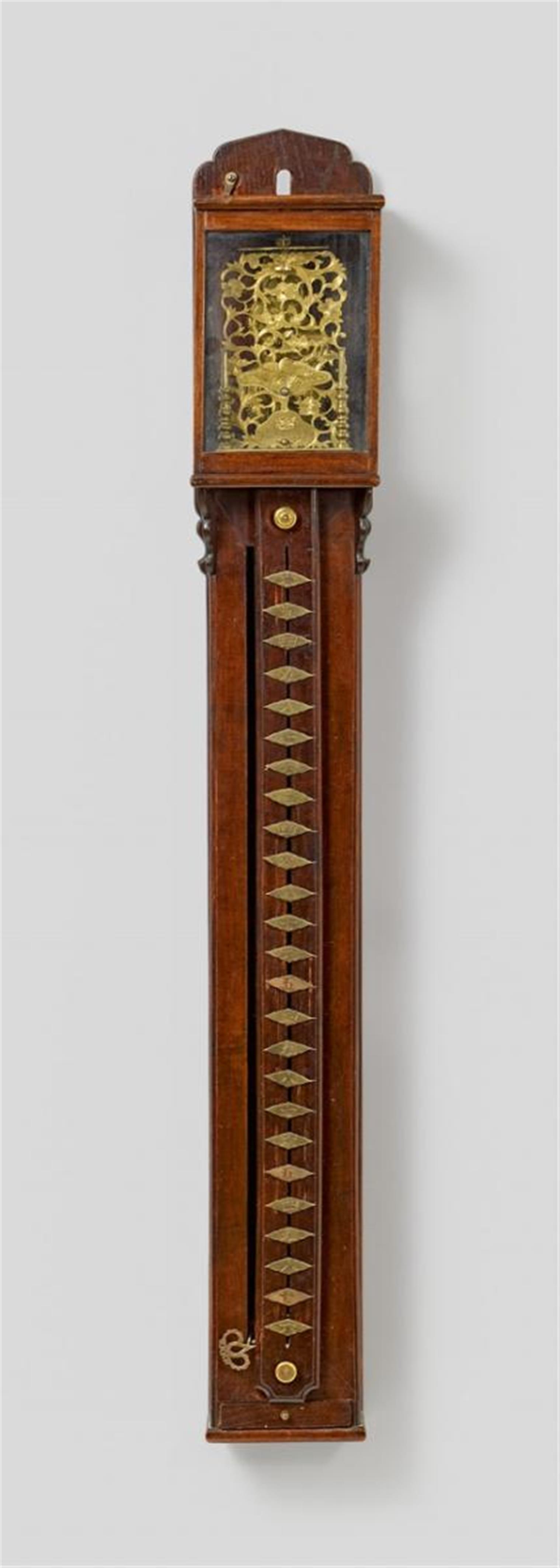 Pillar clock (shaku-dokei). Wood and brass. 19th century - image-1