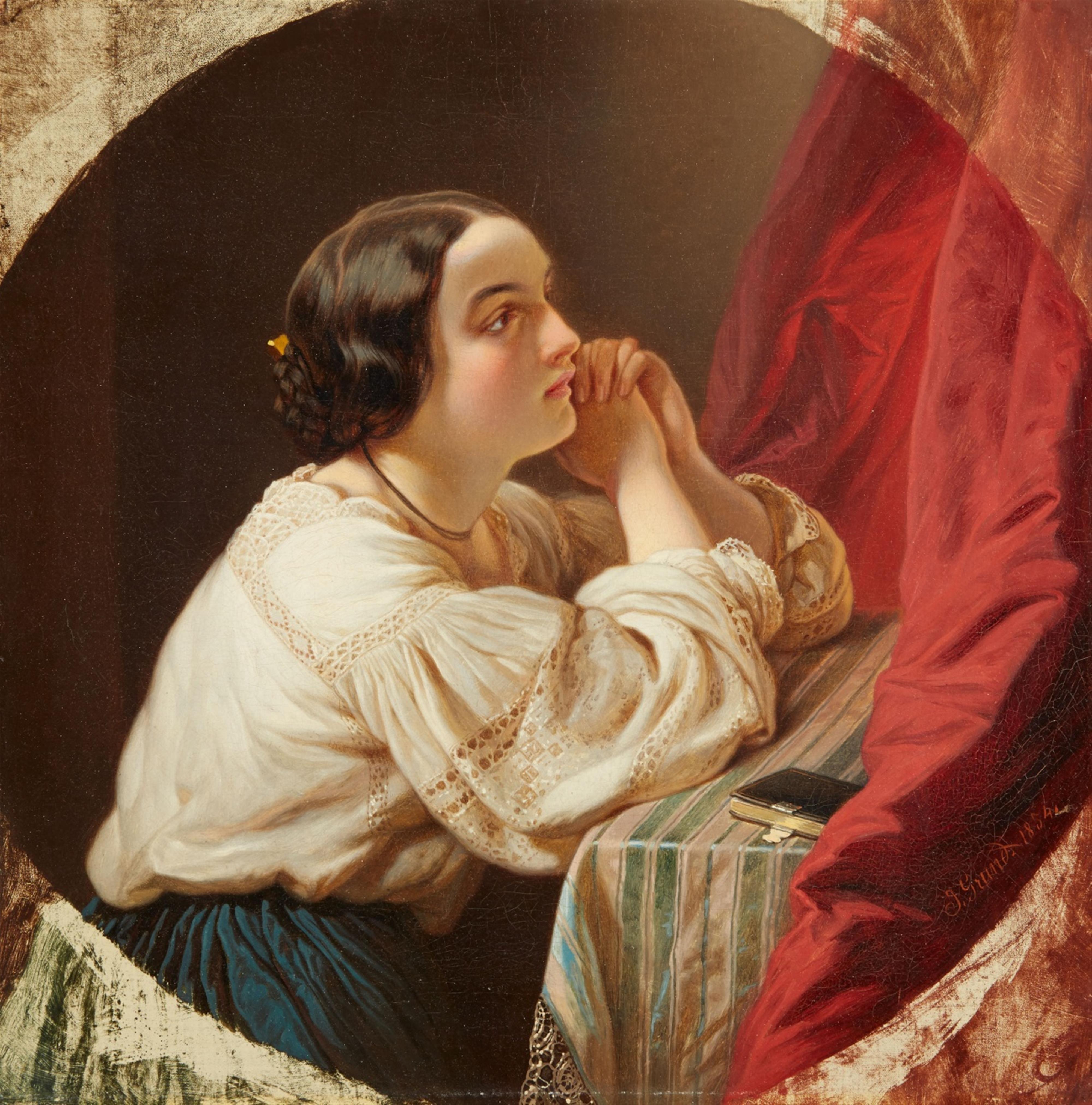 Johann Grund - Young Woman at Prayer - image-1