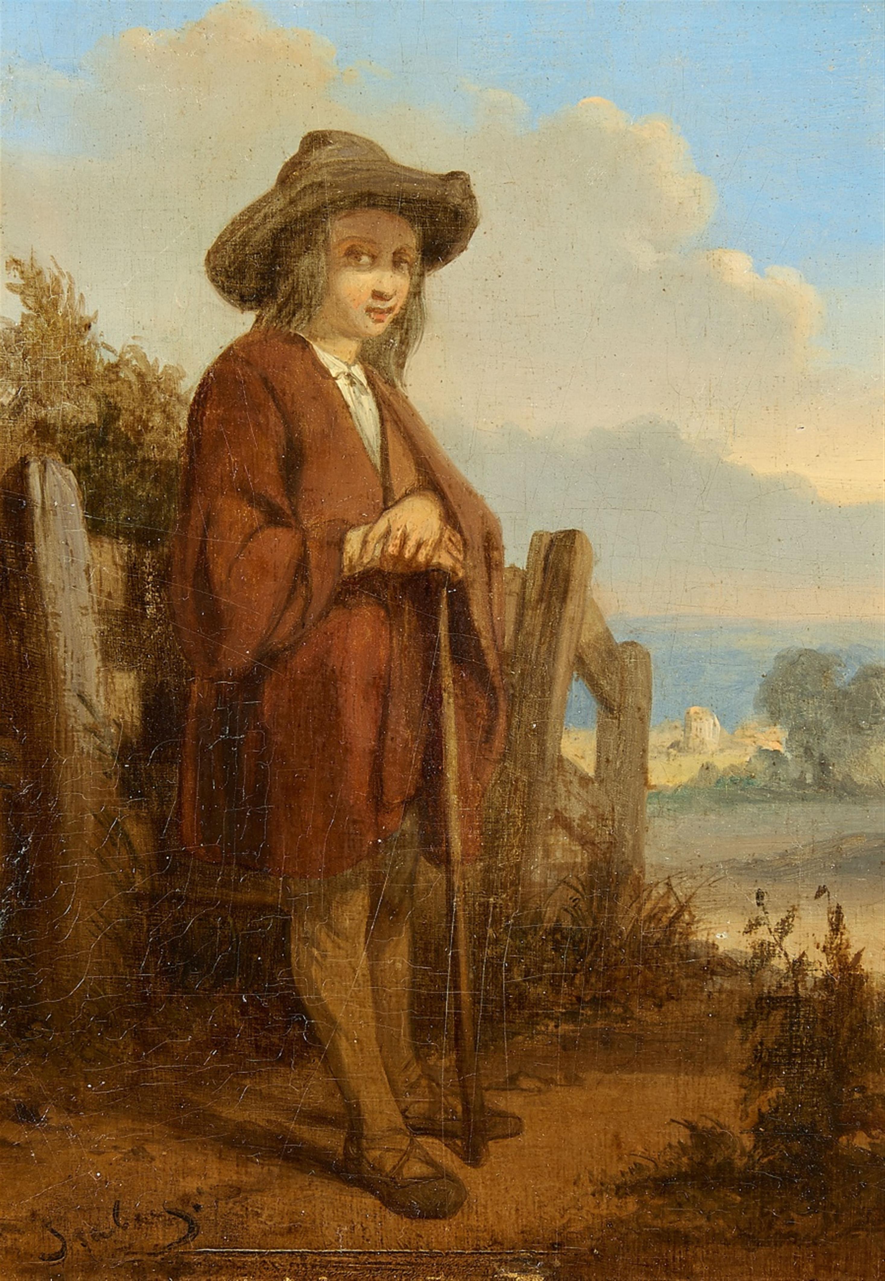 Eugène Isabey - Landscape with a Youth - image-1