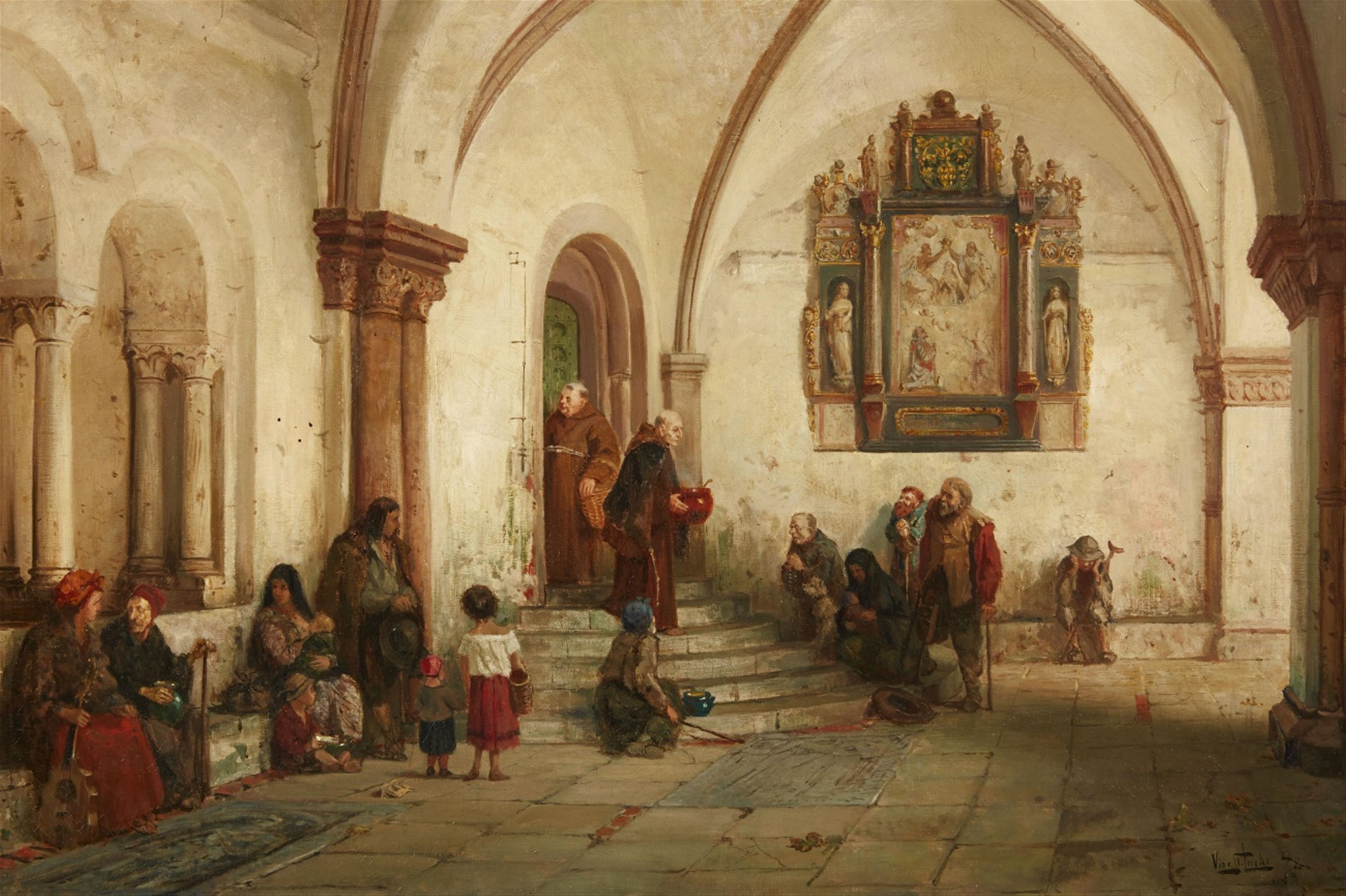 Vincent Lerche, called Stoltenberg-Lerche - Monks Feeding the Hungry - image-1