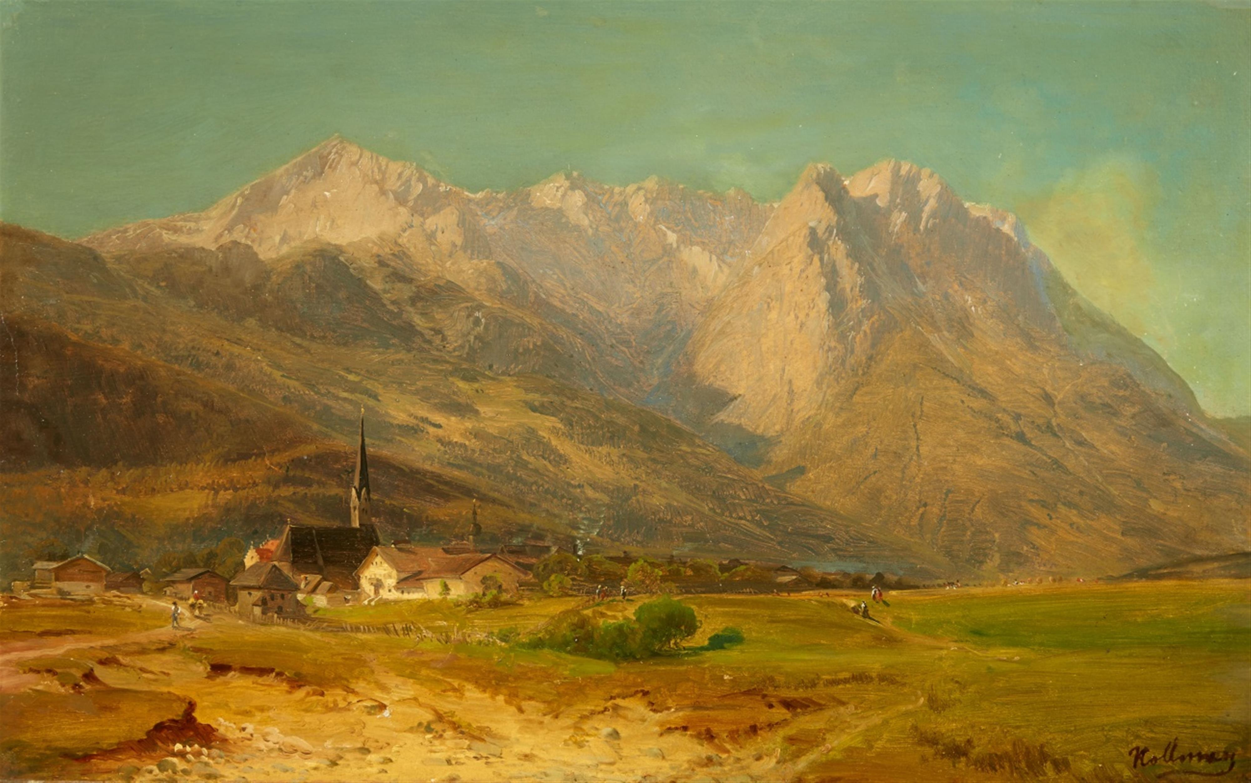 Julius Rollmann - Alpine Landscape with a Village - image-1