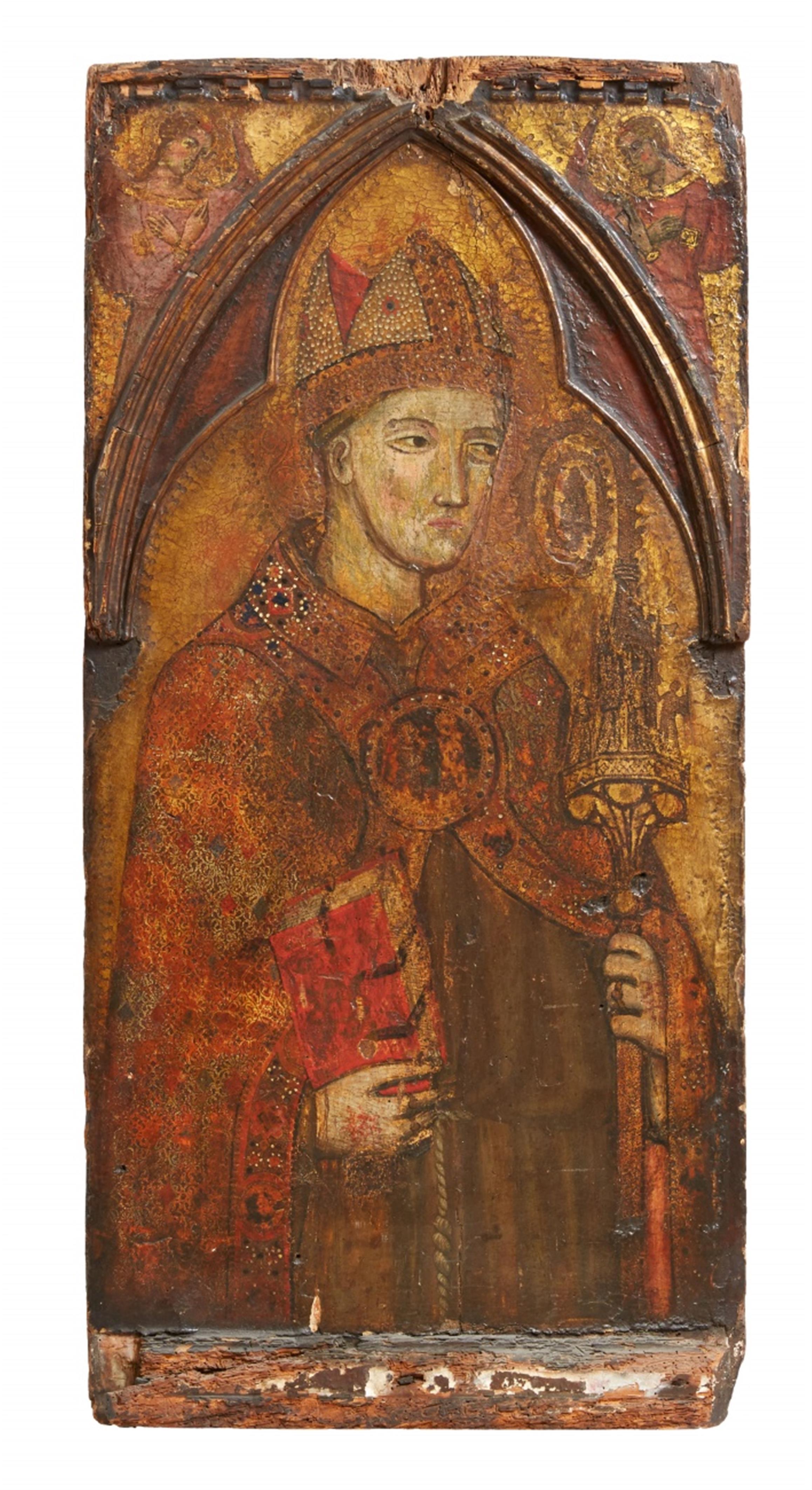 Sienesischer Meister des 15. Jahrhunderts - Heiliger Bischof - image-1