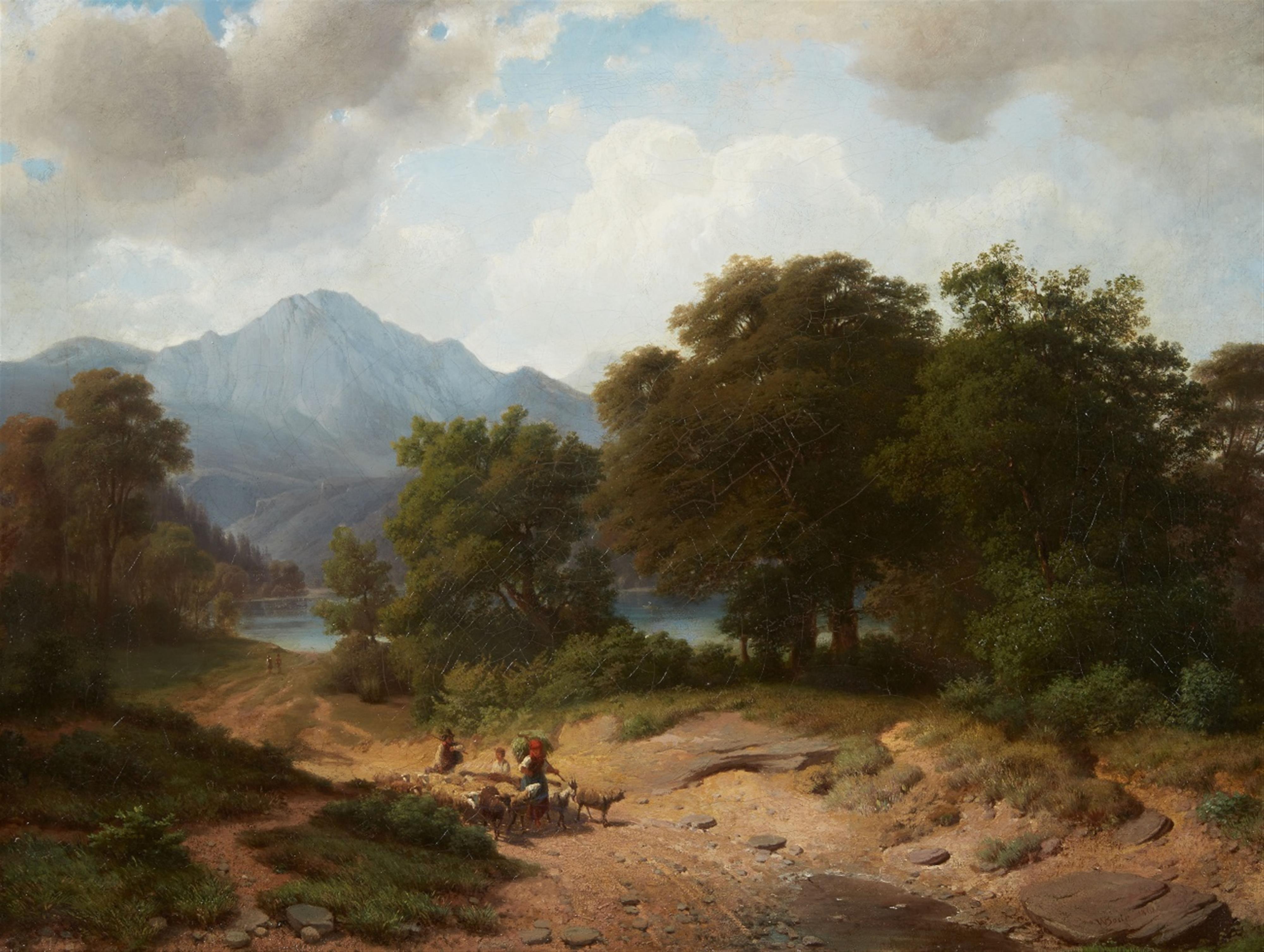 Wilhelm Bode - Mountainous Landscape with Shepherds - image-1