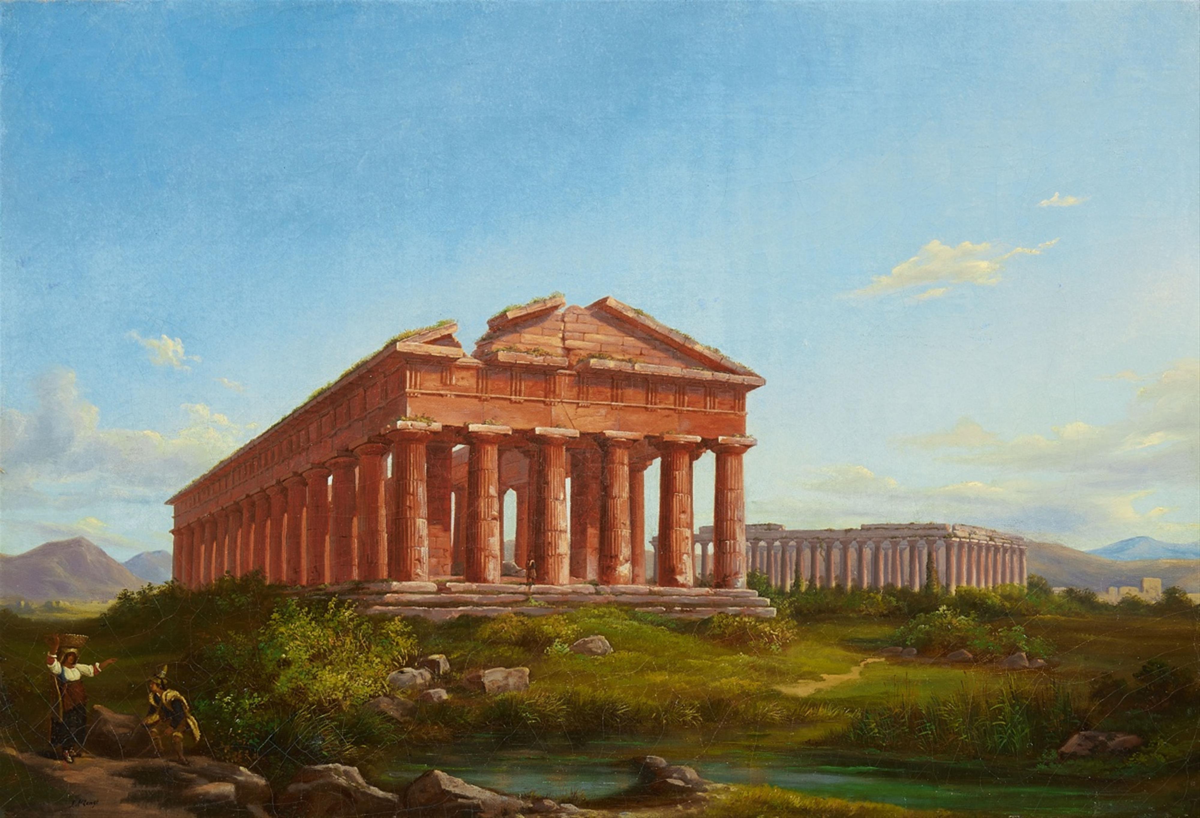 Deutscher Künstler des frühen 19. Jahrhunderts - Der Poseidon Tempel von Paestum - image-1