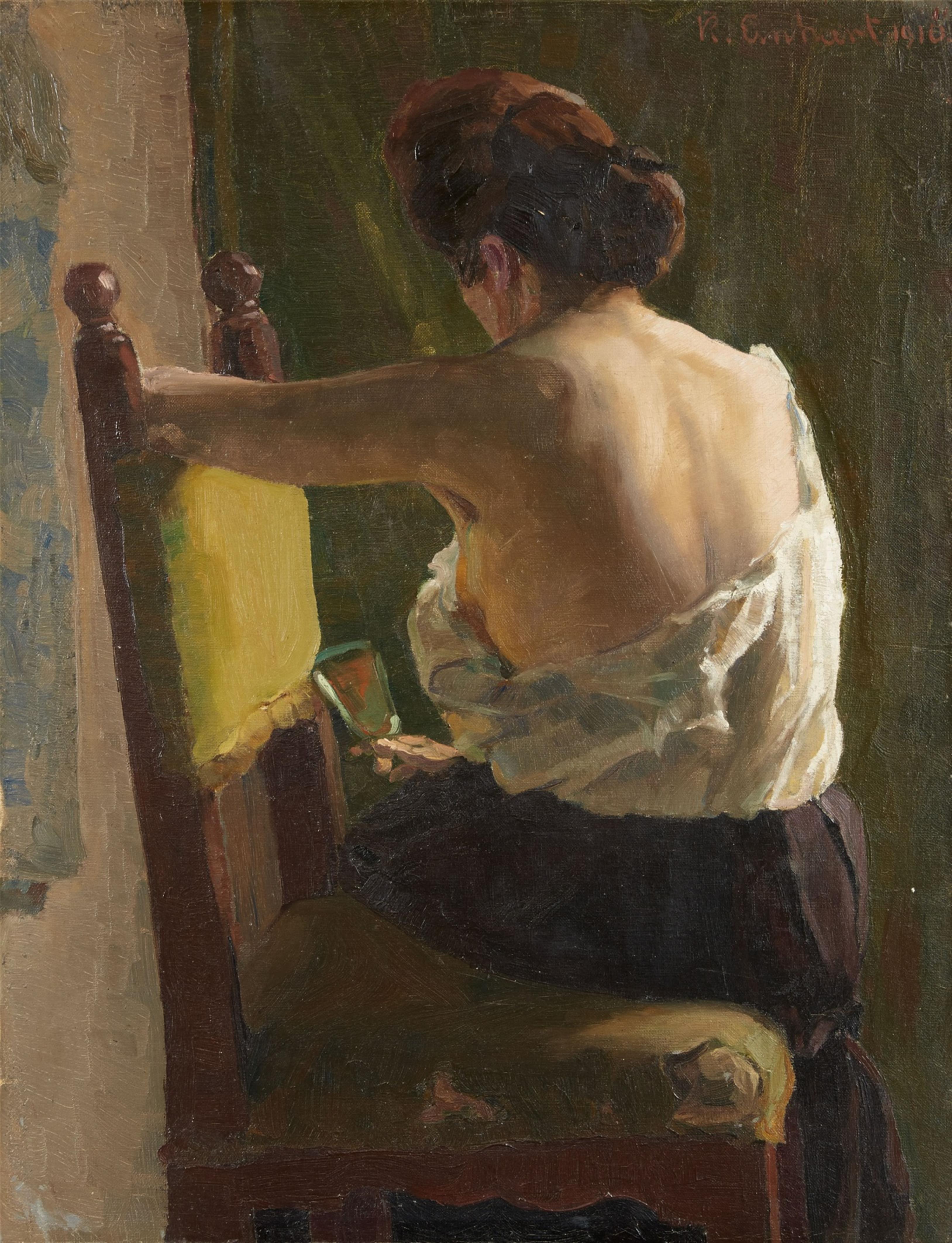 Karl Einhart - Back View of a Seated Lady - image-1