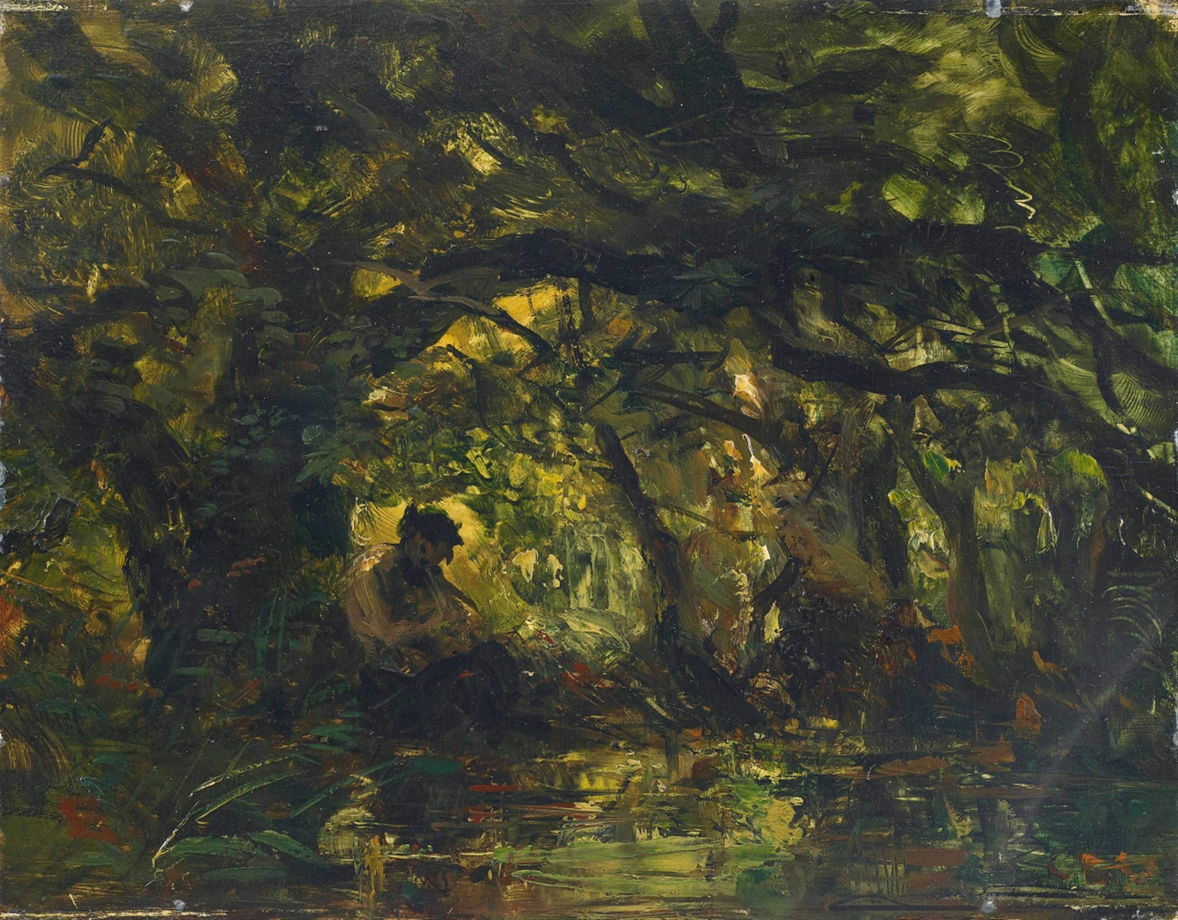 Carl Ebert - Woodland Scene with Pan Playing a Flute - image-1