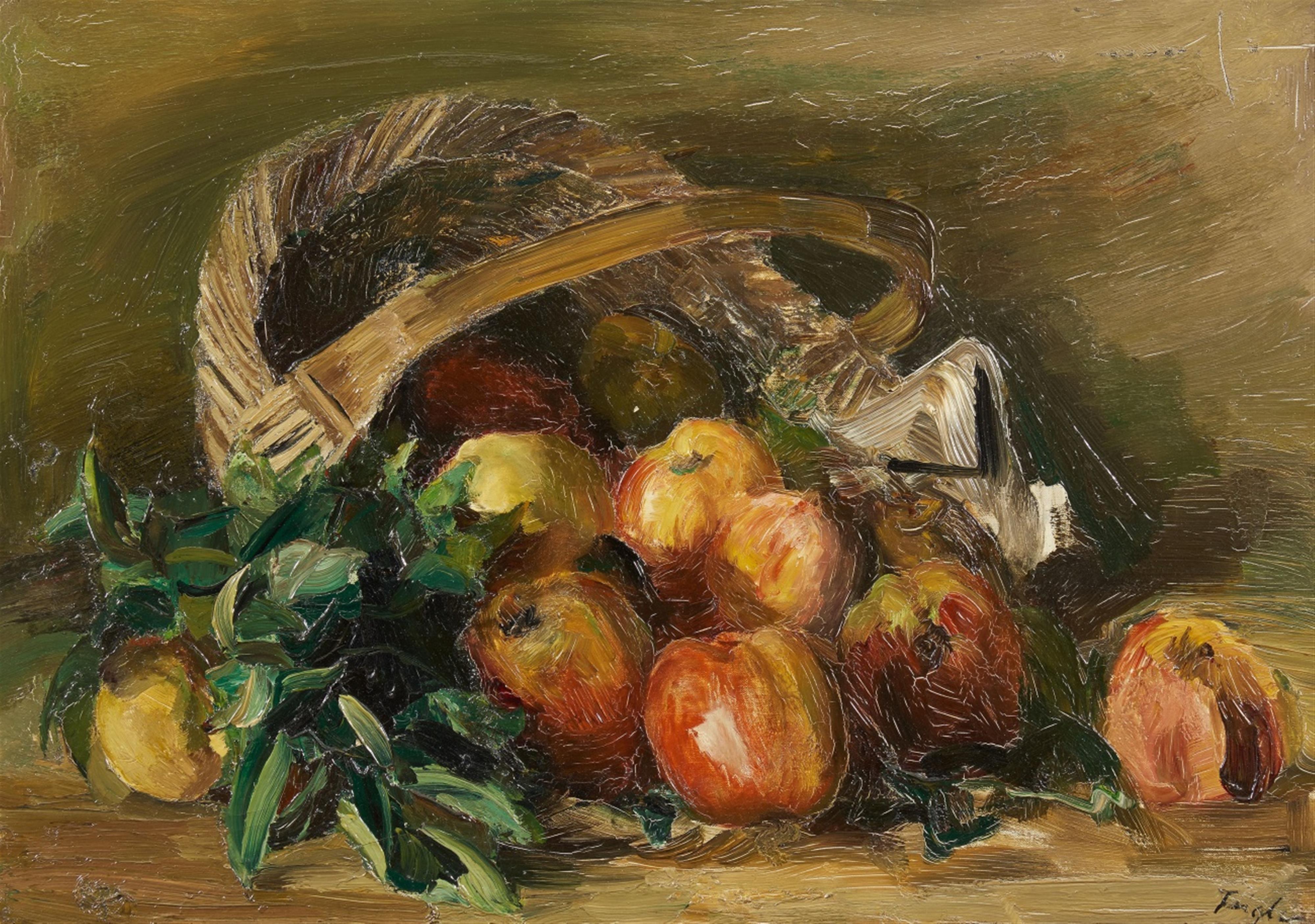 Fritz Feigler - Still Life with a Basket of Apples - image-1