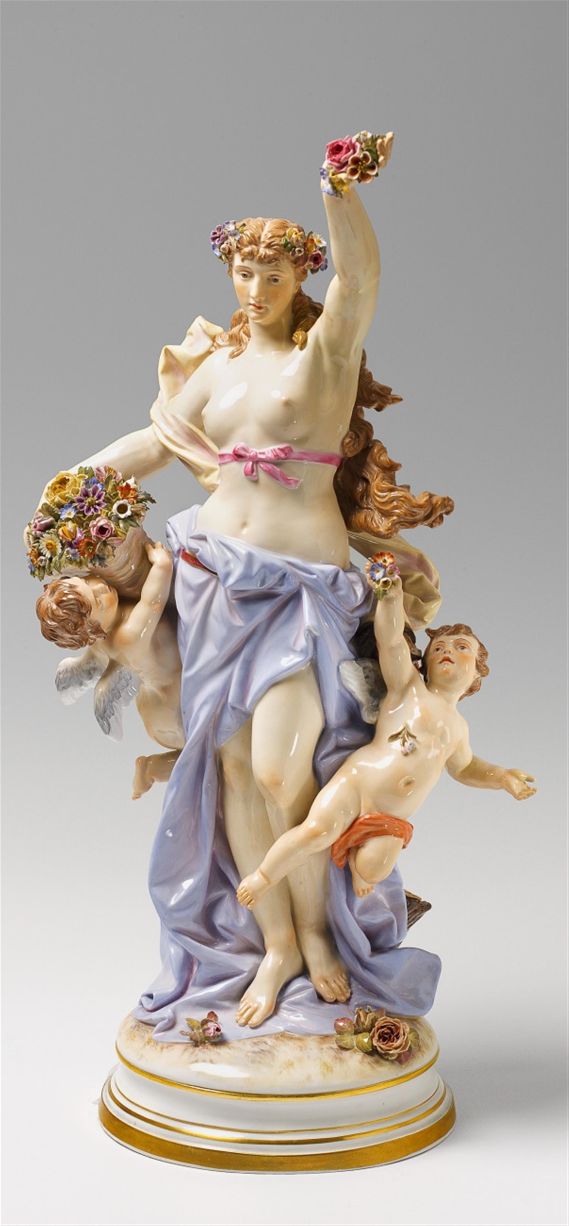 A Meissen porcelain group of the triumph of Flora. - image-1