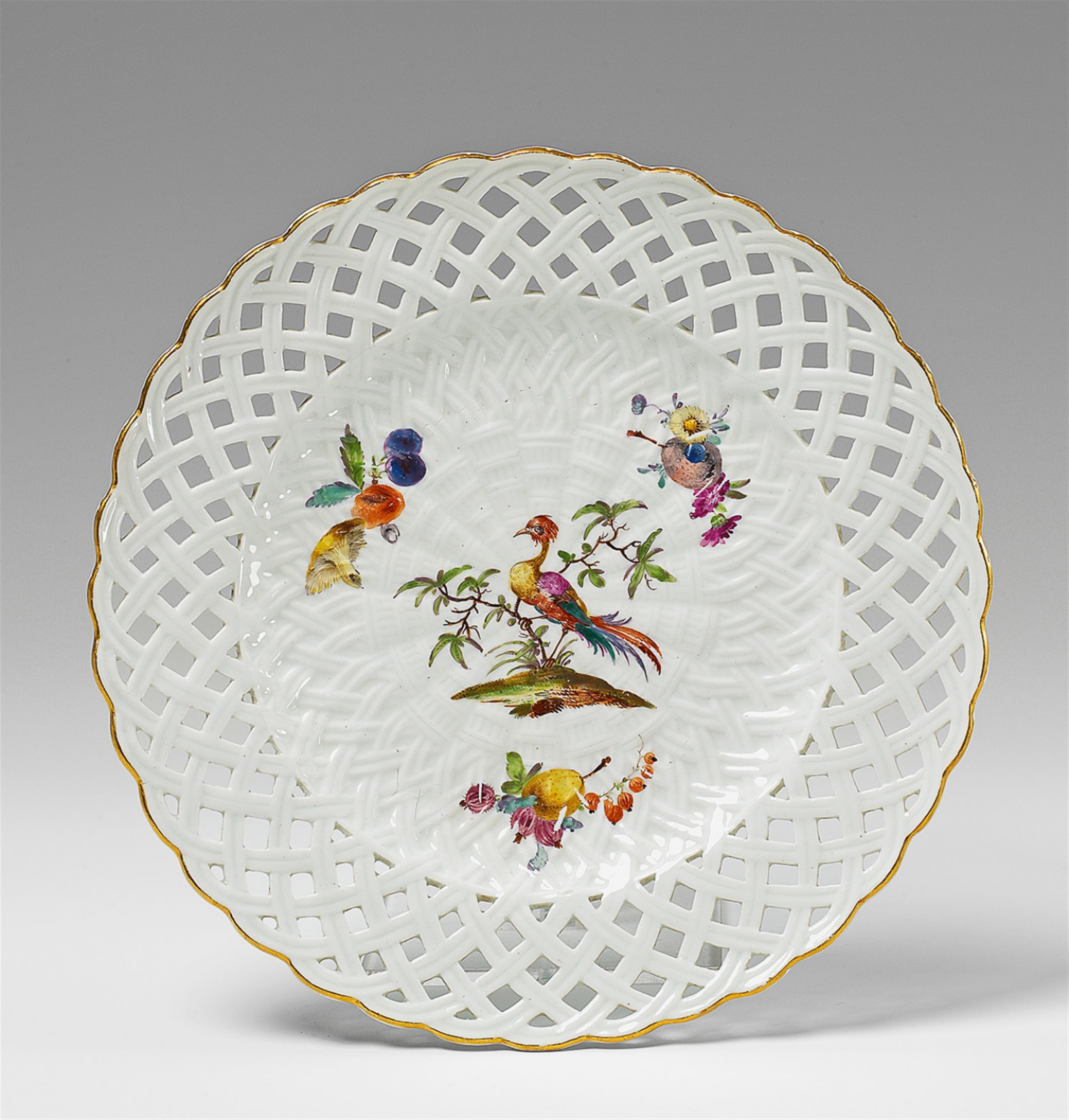 A Meissen porcelain dessert plate from the dinner service made for Frederick the Great. - image-1