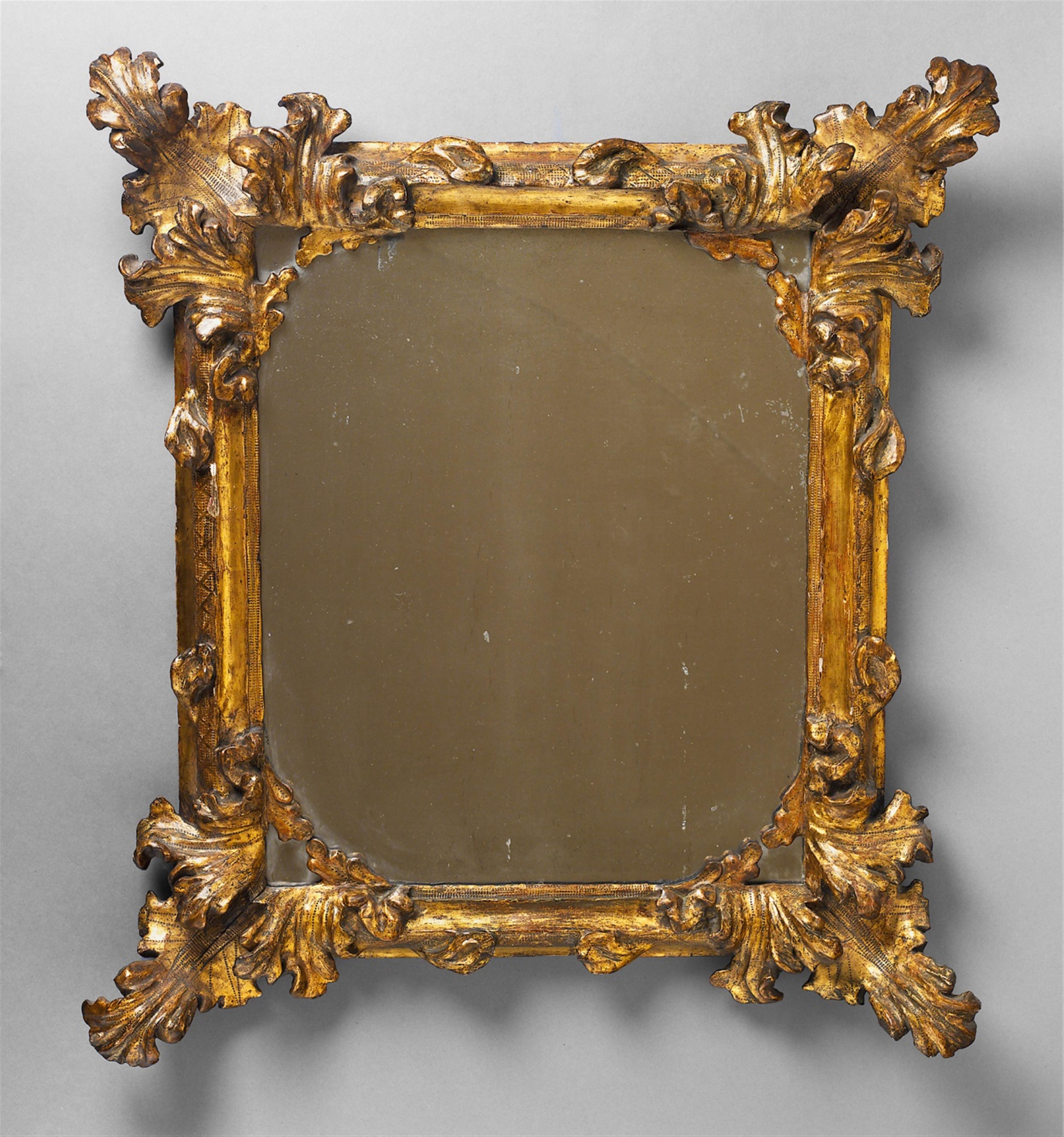 A gilt softwood frame with later mirror glass. - image-1