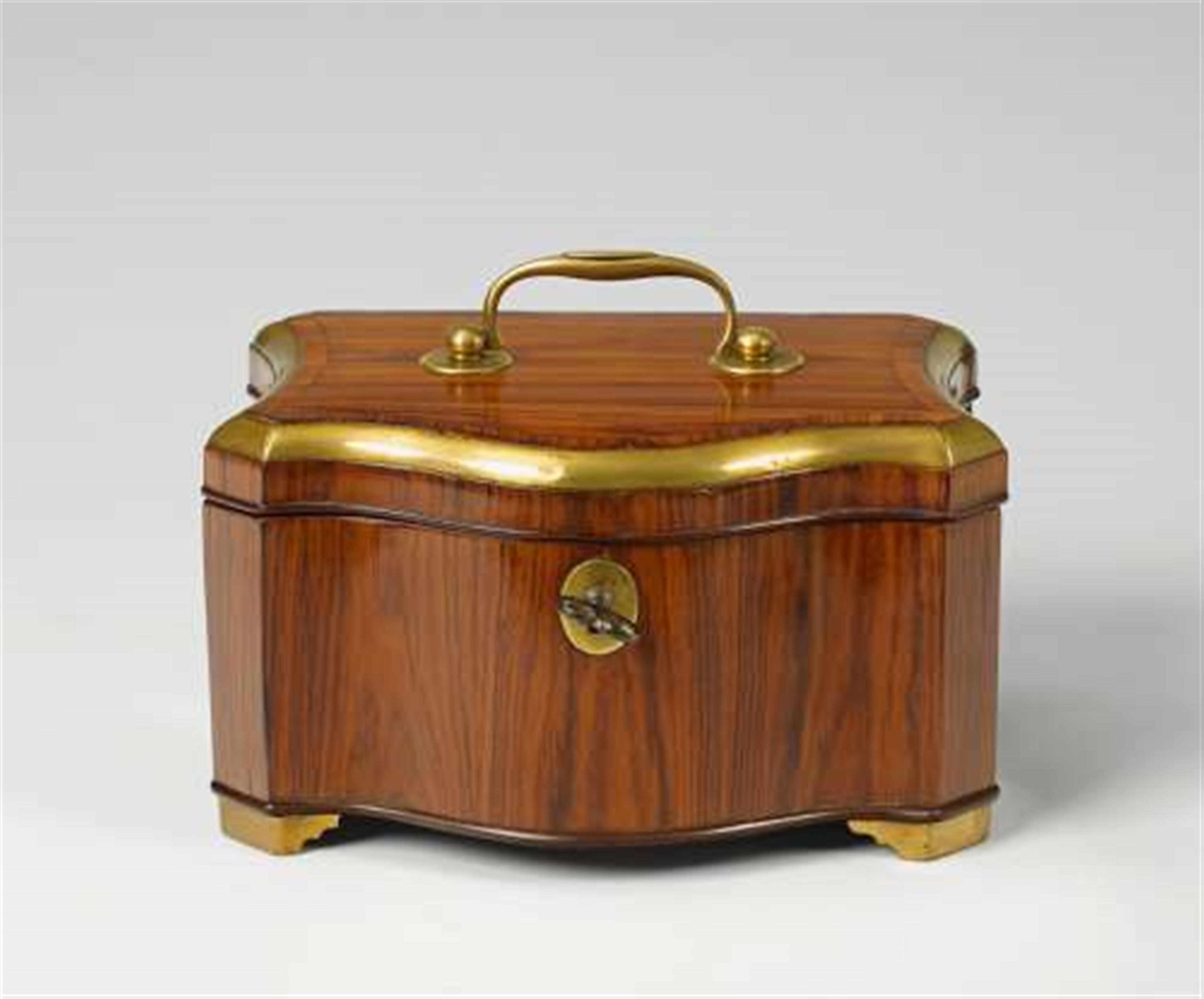 A brass-mounted rosewood tobacco caddy. - image-2