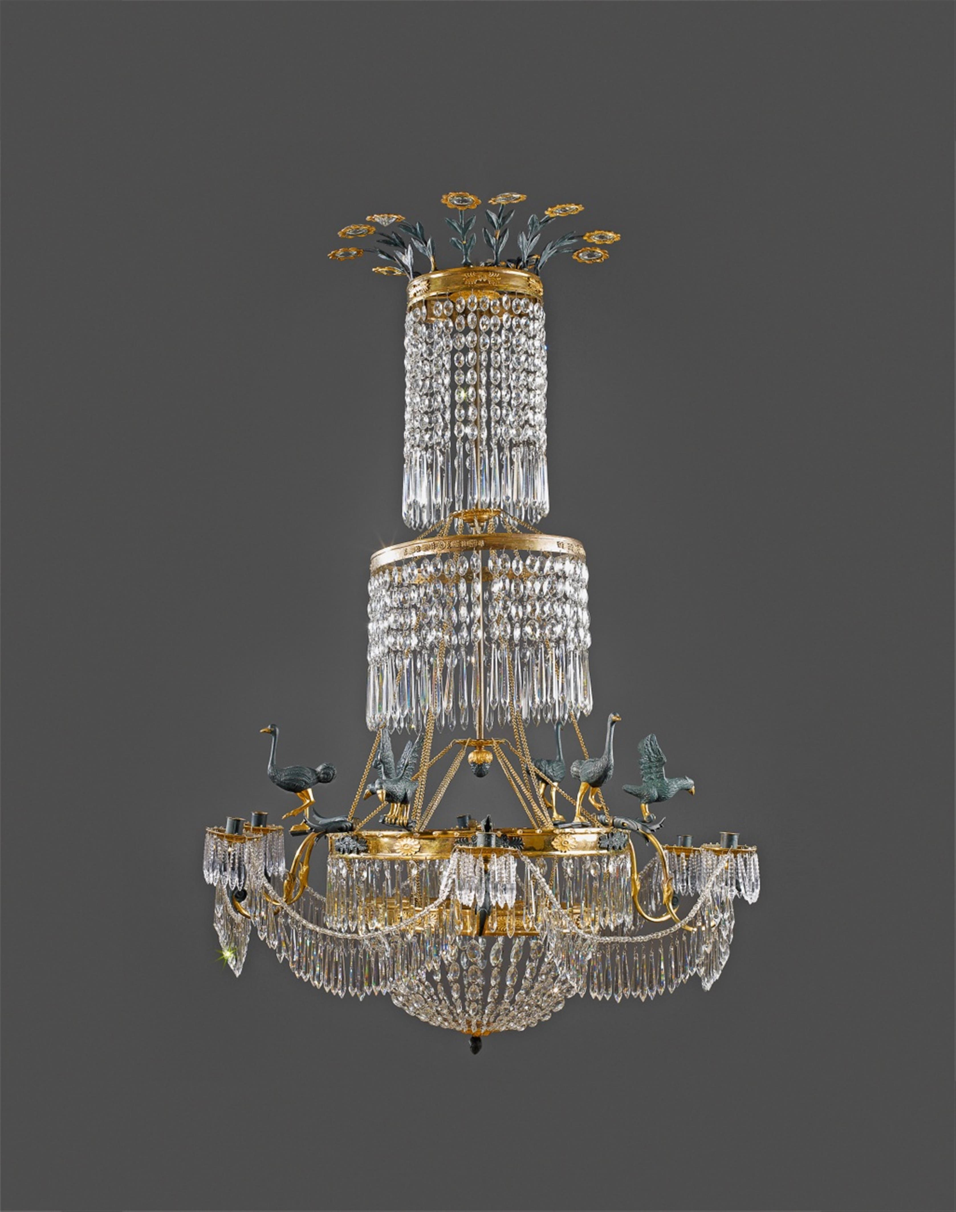 A rare Empire gilt bronze chandelier. - image-2