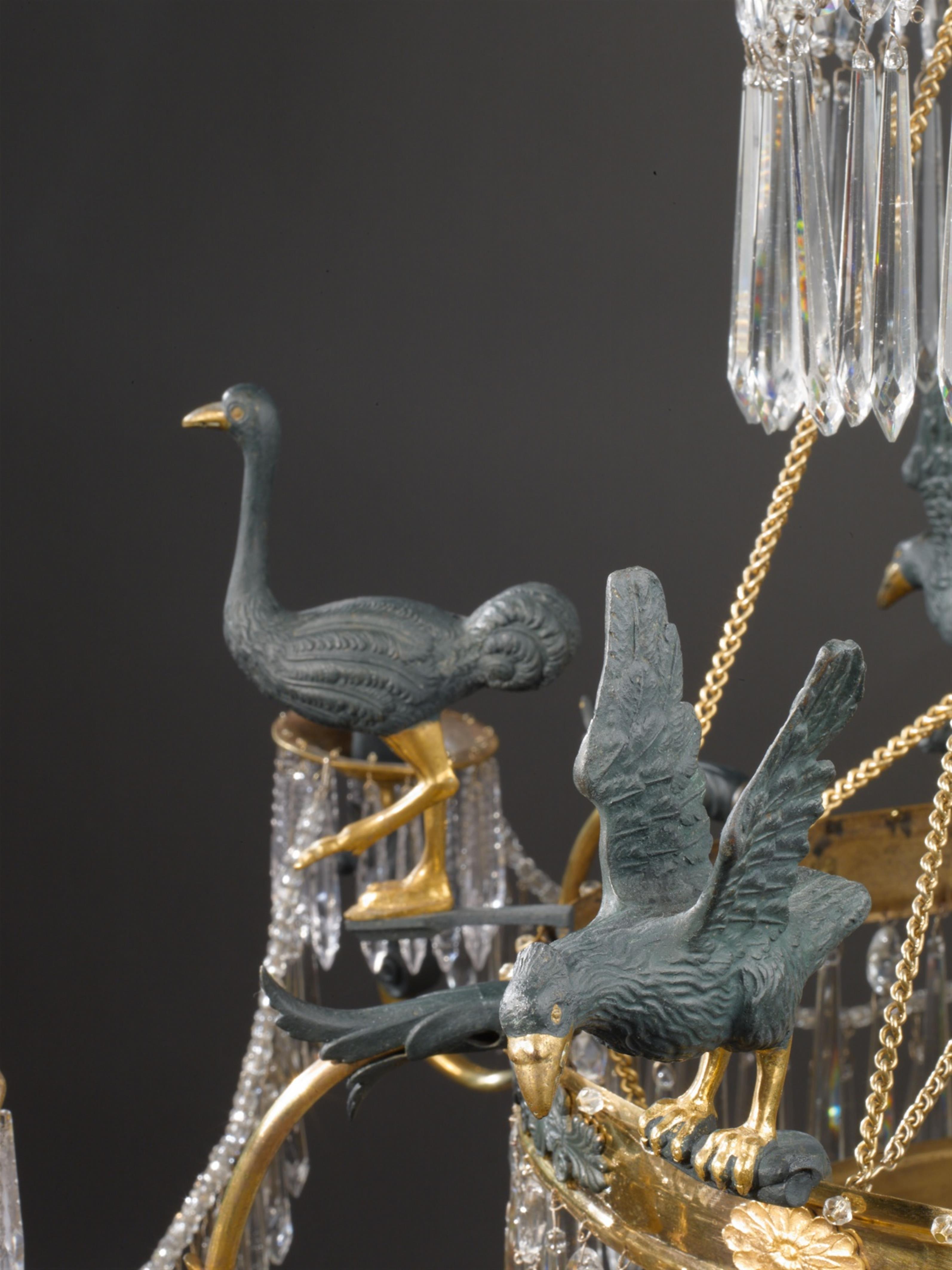 A rare Empire gilt bronze chandelier. - image-4